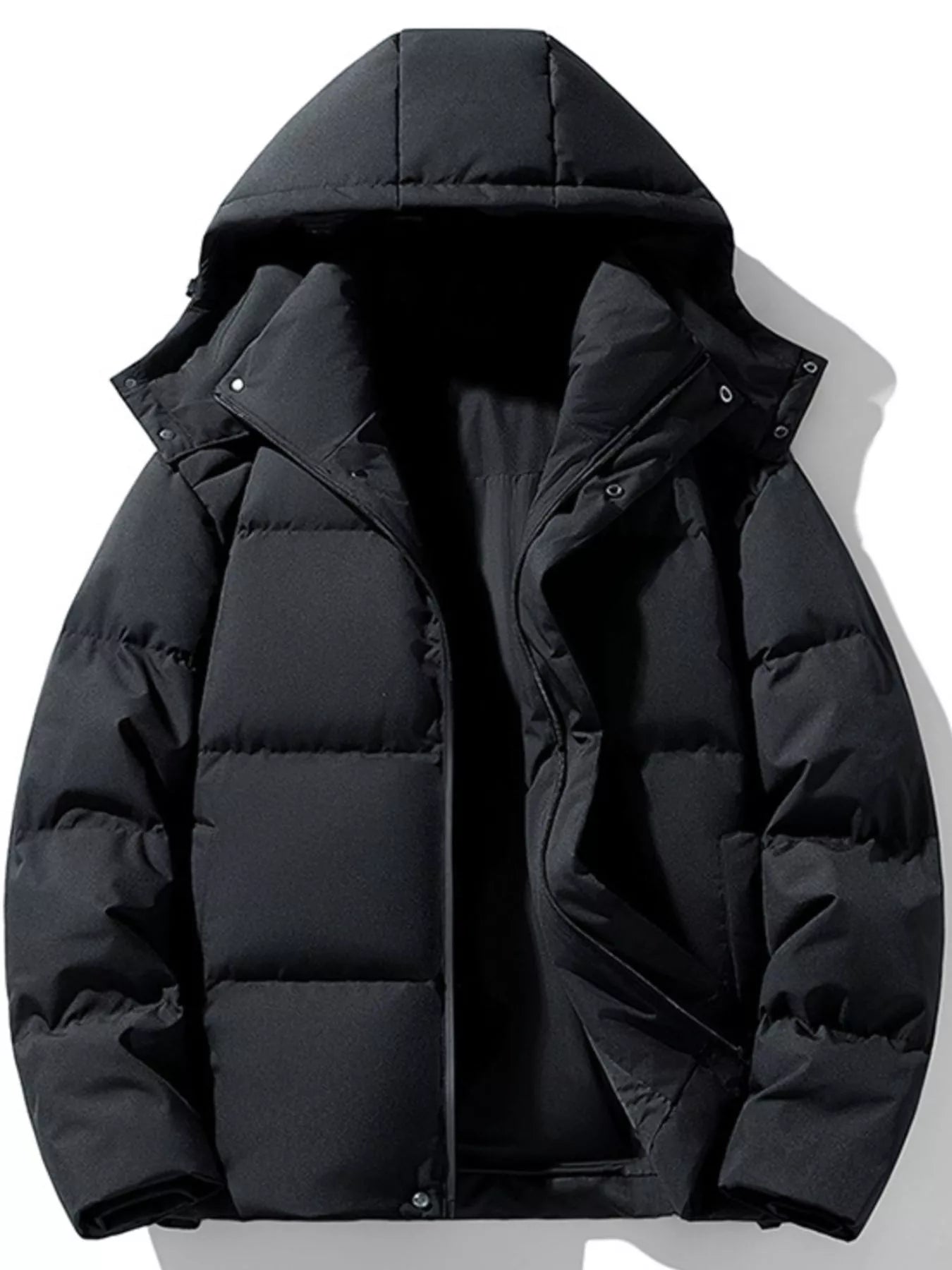 Men's Plus Size Hooded Padded Winter Coat - PBNJ FASHIONS