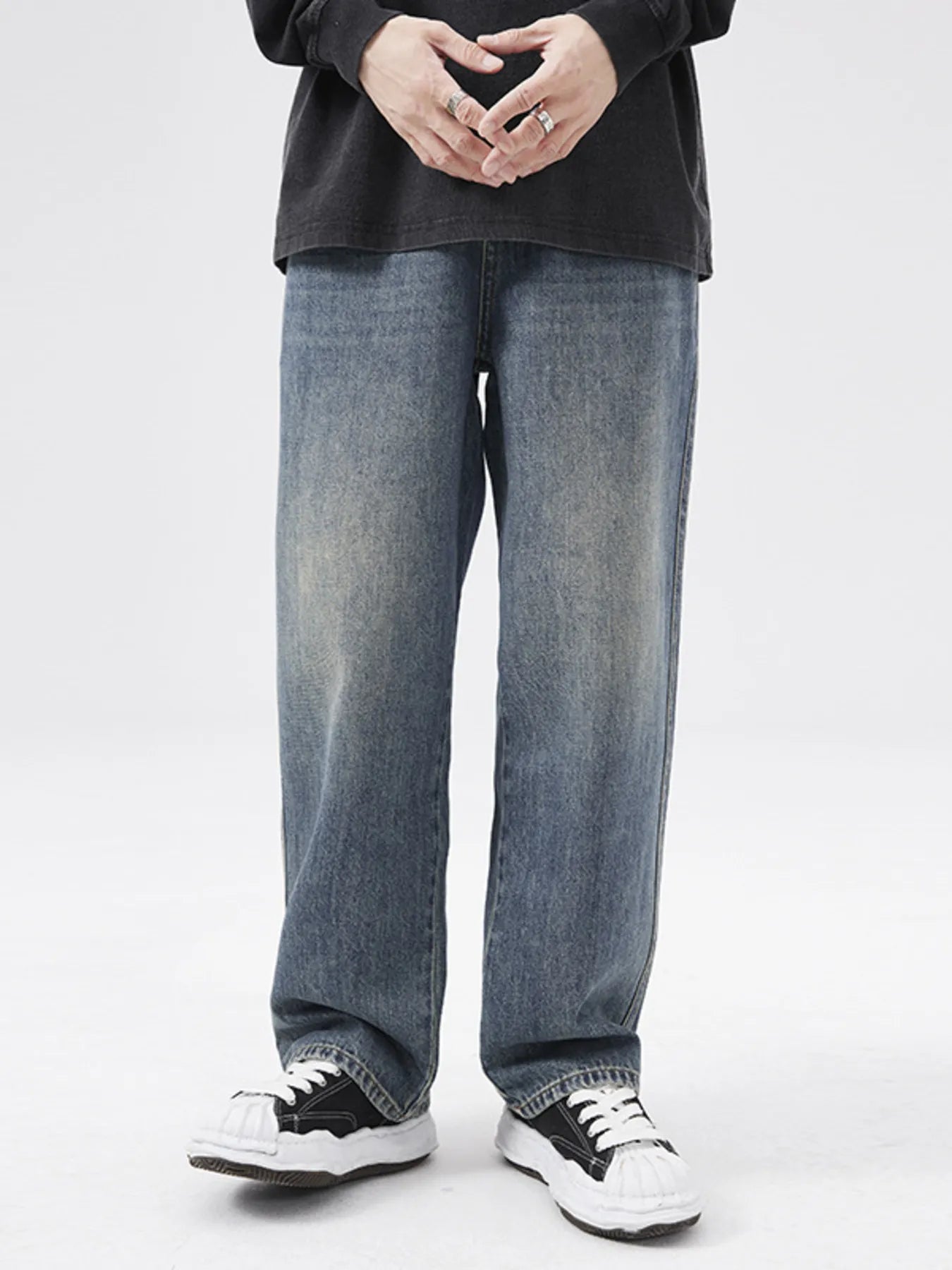 Men's Full Size Wash Loose Fit Jeans Plus Size - PBNJ FASHIONS