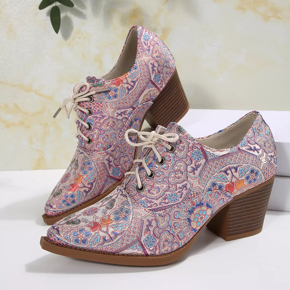 Point Toe Block Heels Ankle Boots - PBNJ FASHIONS