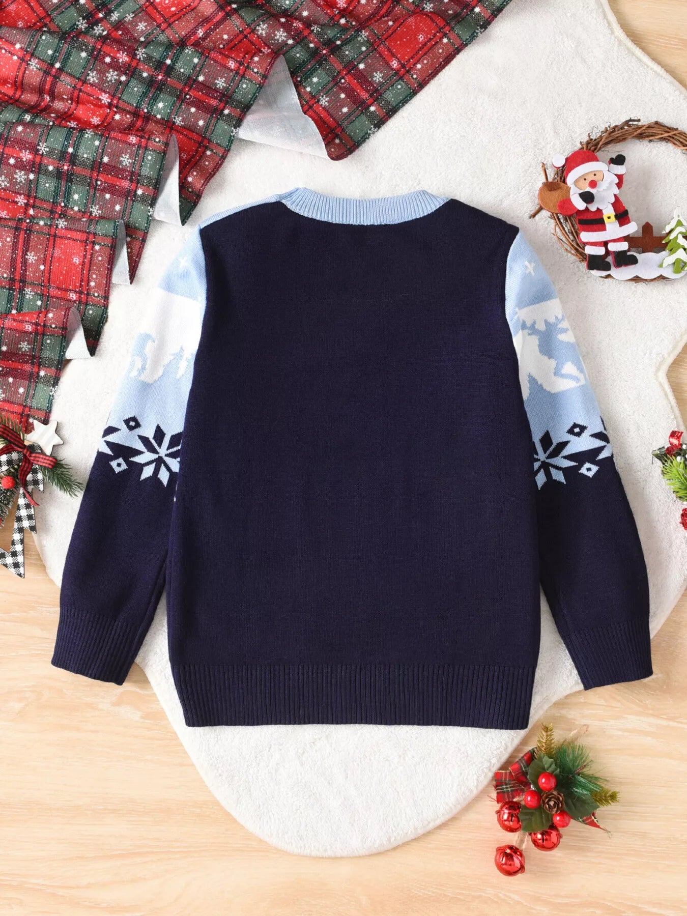 Children's Christmas Reindeer Pattern Knit Sweater - PBNJ FASHIONS