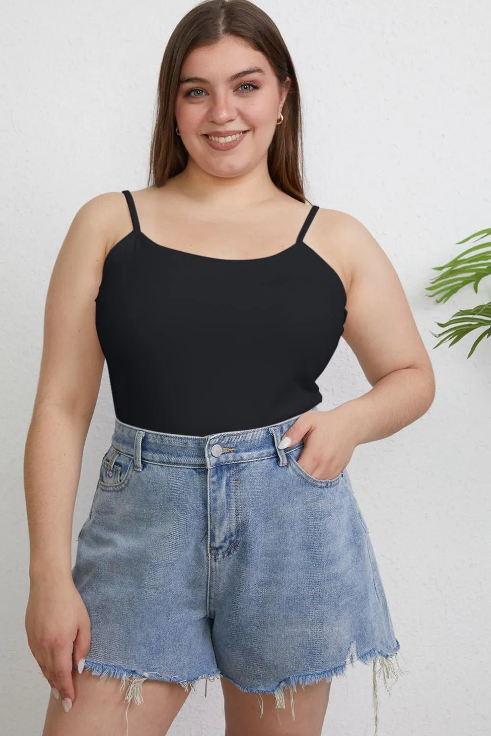 Basic Bae Full Size Round Neck Slim Cami Plus Size - PBNJ FASHIONS