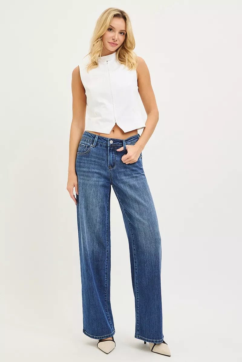 RISEN Slouchy Baggy Jeans with Pockets - PBNJ FASHIONS