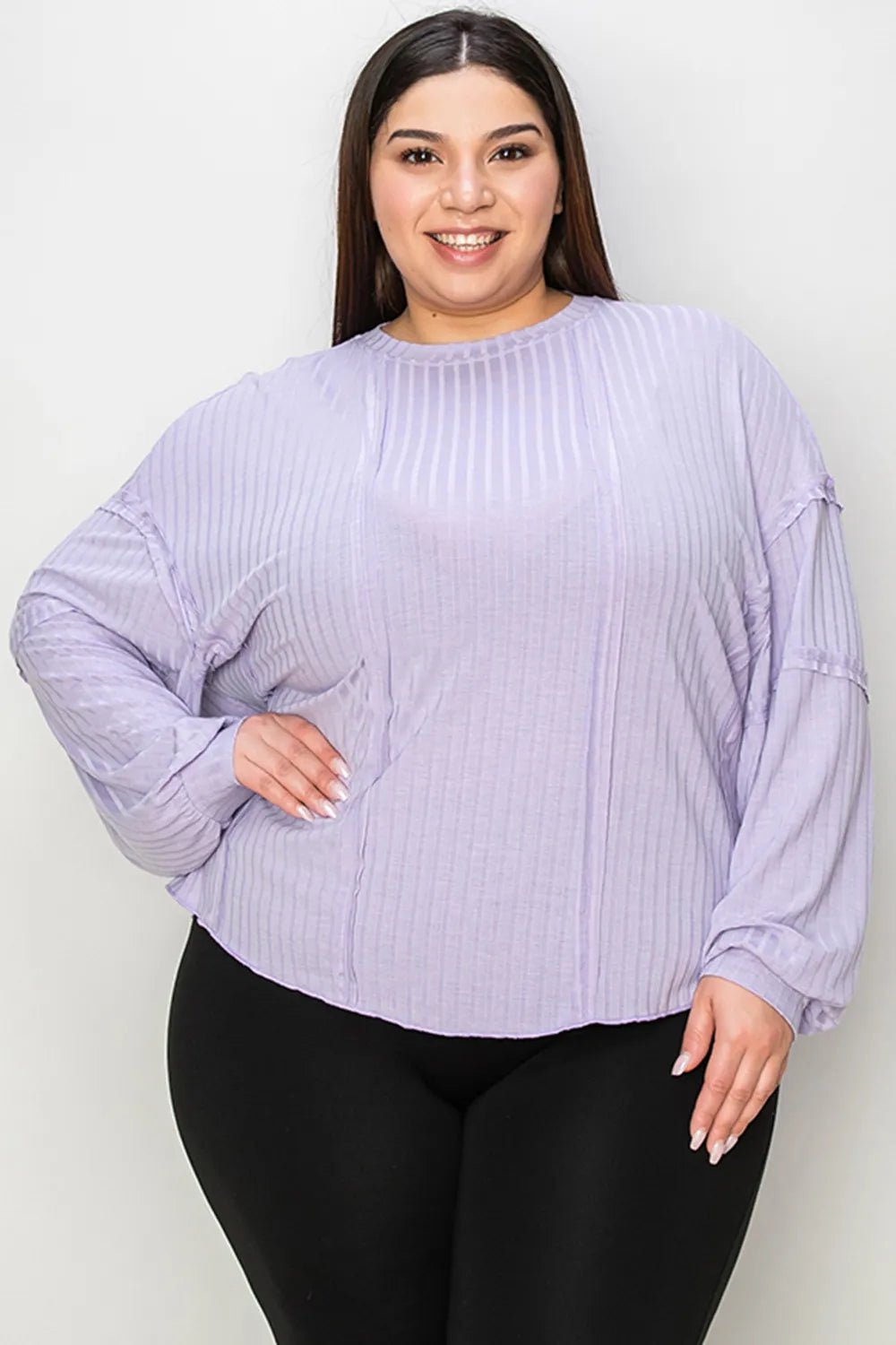 Basic Bae Full Size Ribbed Round Neck Long Sleeve T-Shirt - PBNJ FASHIONS