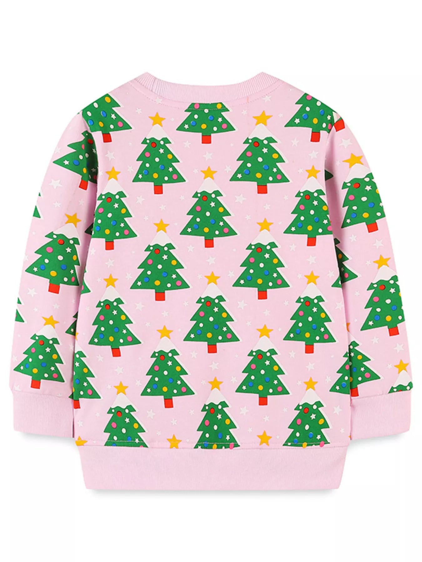 Children's Christmas Tree Print Crewneck Sweatshirt - PBNJ FASHIONS