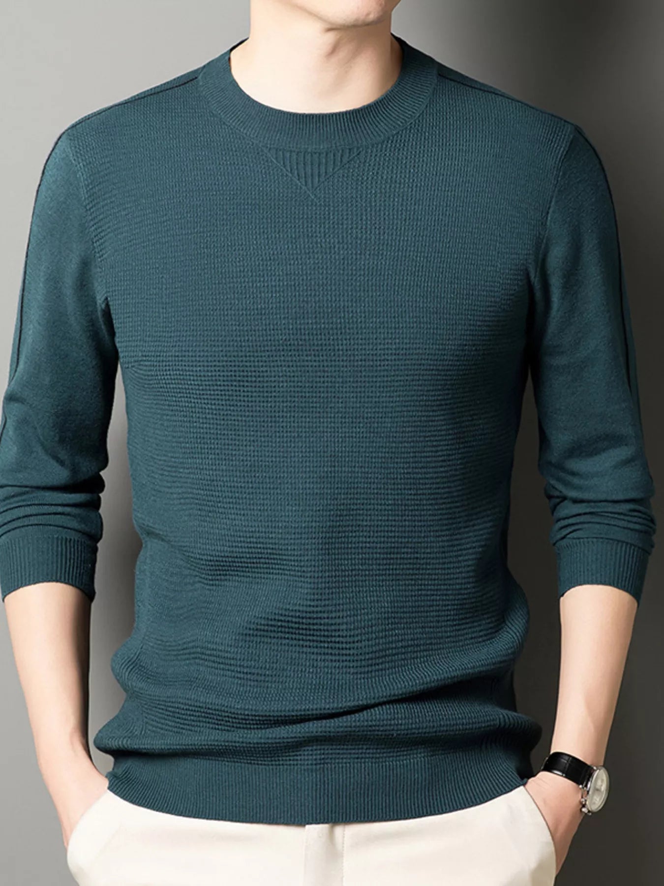 Men's Plus Size Textured Slim Fit Knit Top - PBNJ FASHIONS