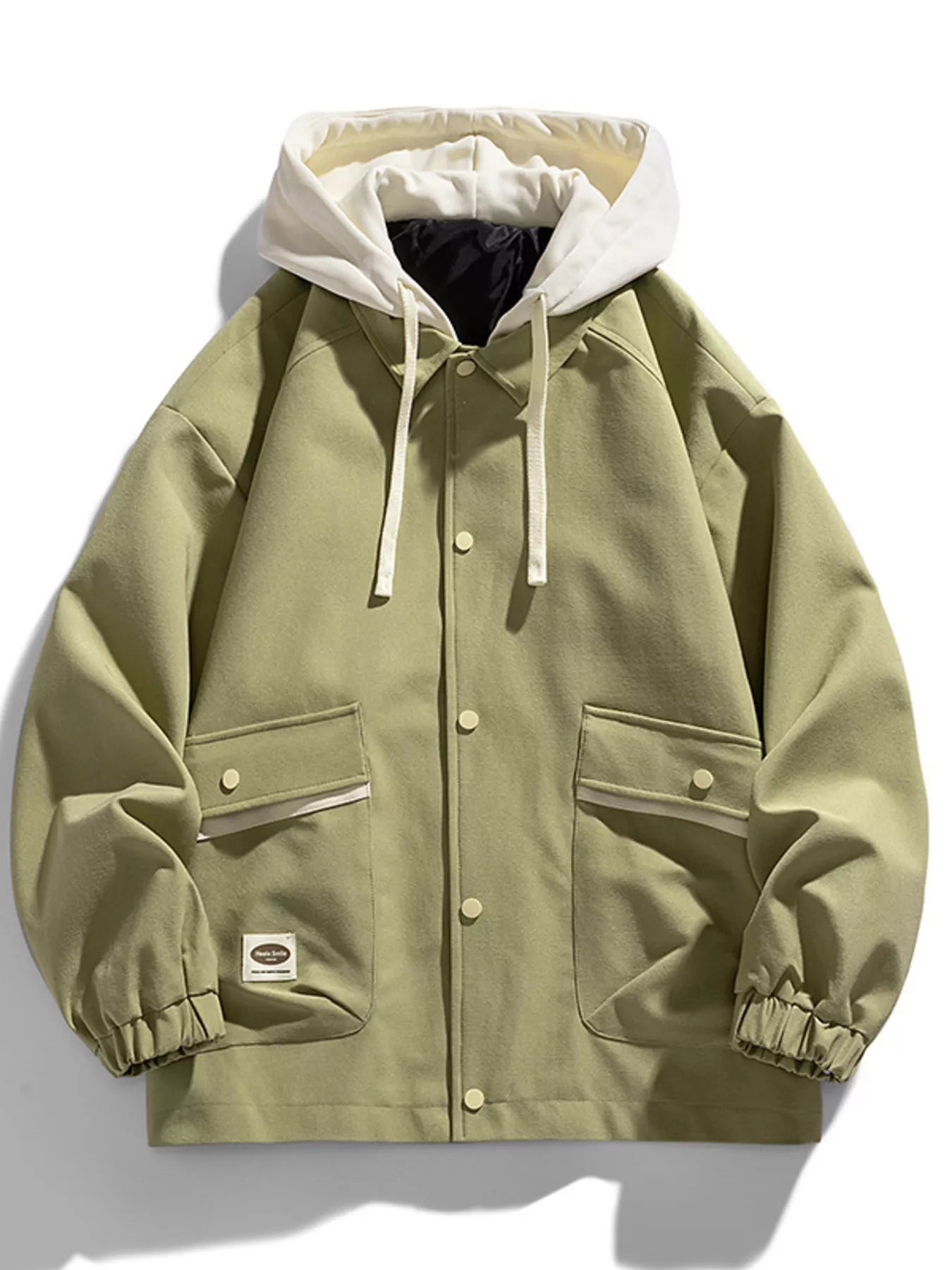 Men's Plus Size Two - Tone Hooded Button - Up Jacket - PBNJ FASHIONS