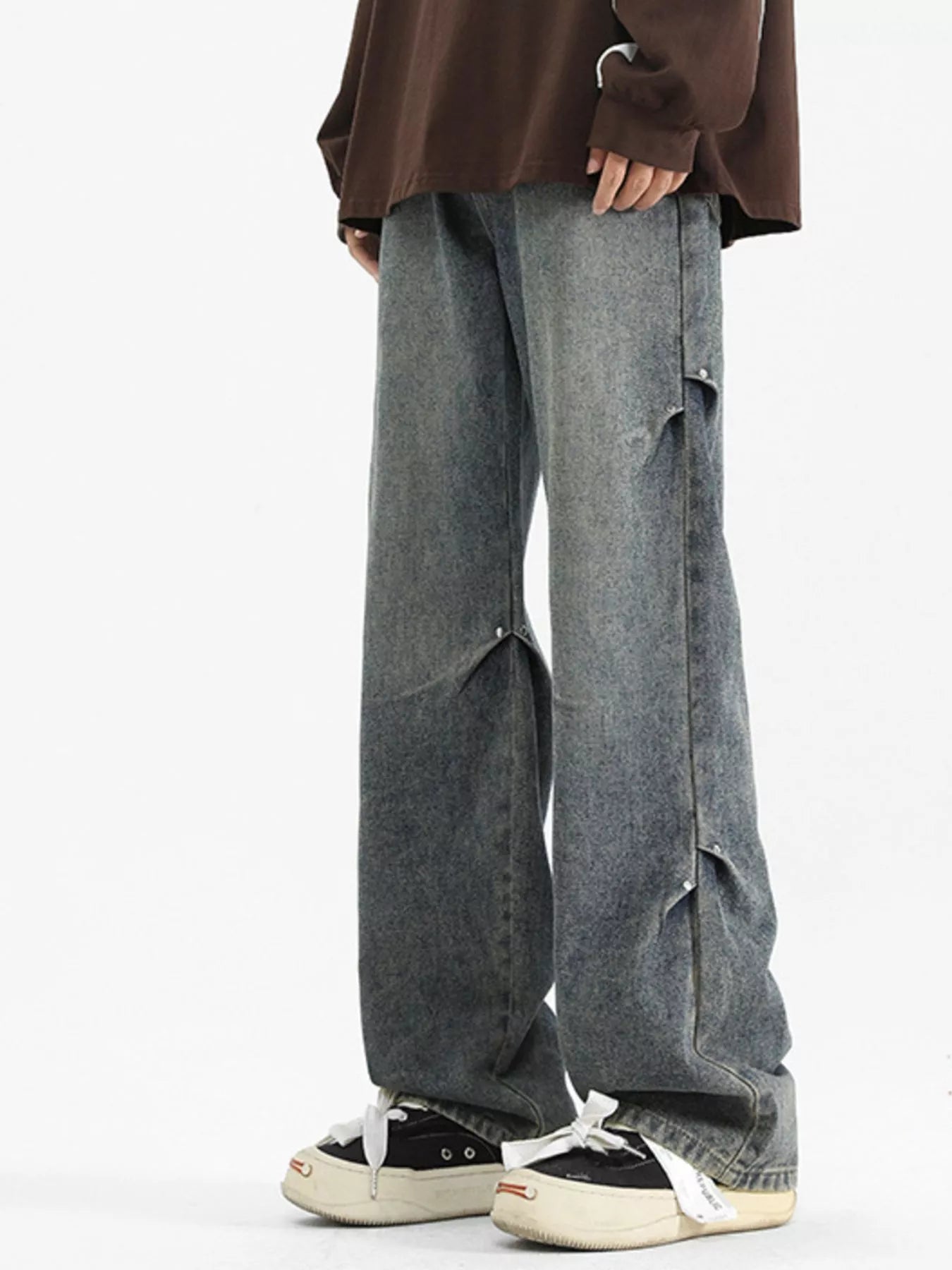 Men's Full Size Wide Leg Gradient Jeans Plus Size - PBNJ FASHIONS