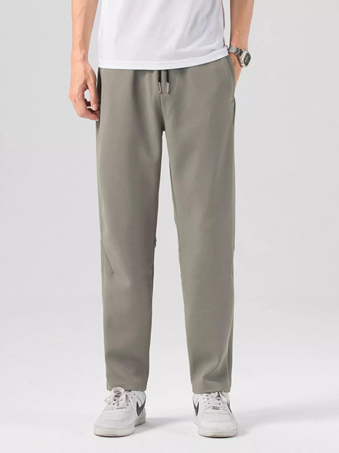 Men's Plus Size Casual Drawstring Straight - Leg Pants - PBNJ FASHIONS
