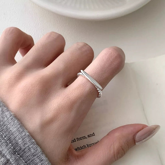 925 Sterling Silver Geometric Ring - PBNJ FASHIONS