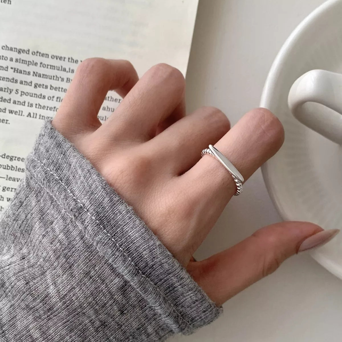 925 Sterling Silver Geometric Ring - PBNJ FASHIONS