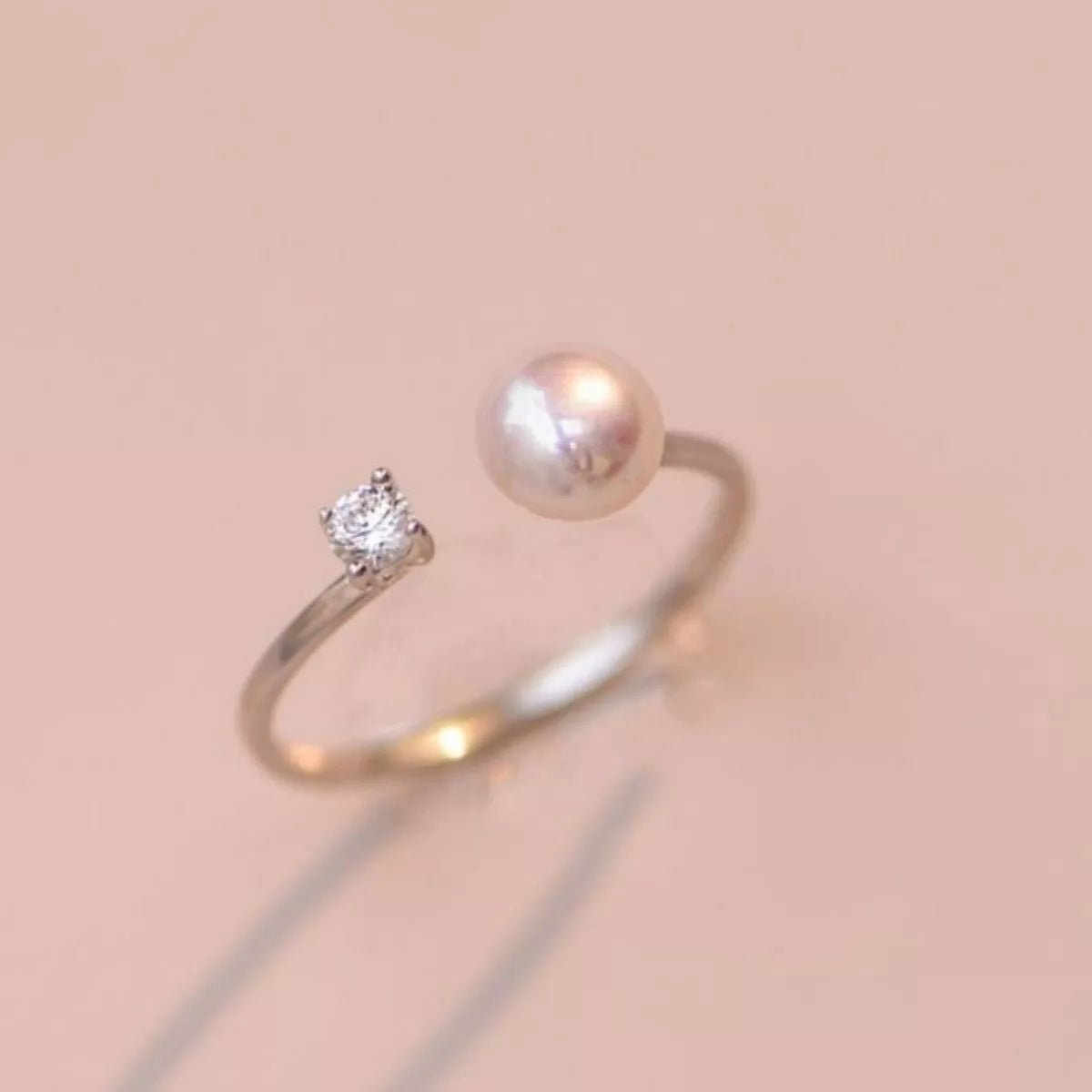 925 Sterling Silver Pearl Open Ring - PBNJ FASHIONS