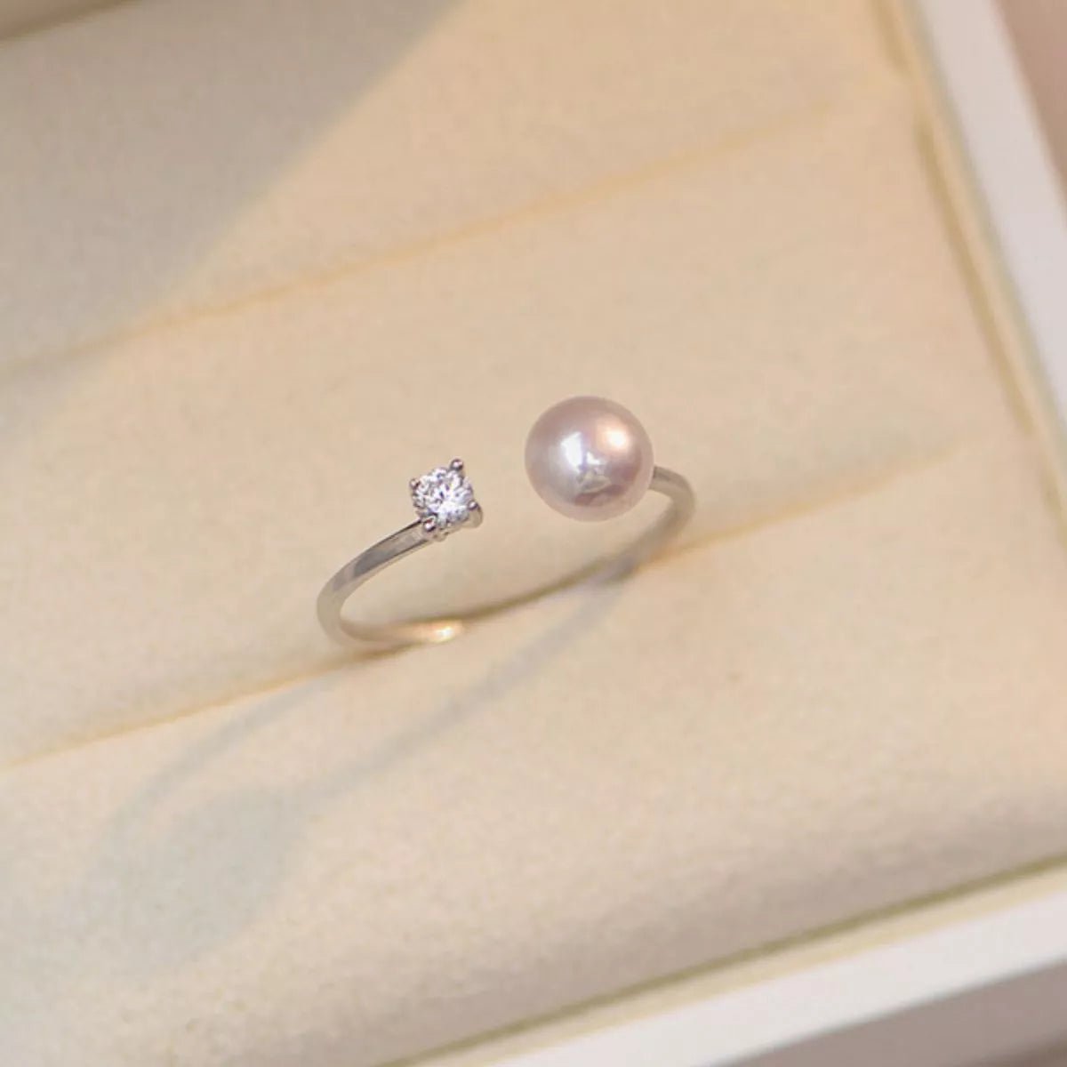 925 Sterling Silver Pearl Open Ring - PBNJ FASHIONS