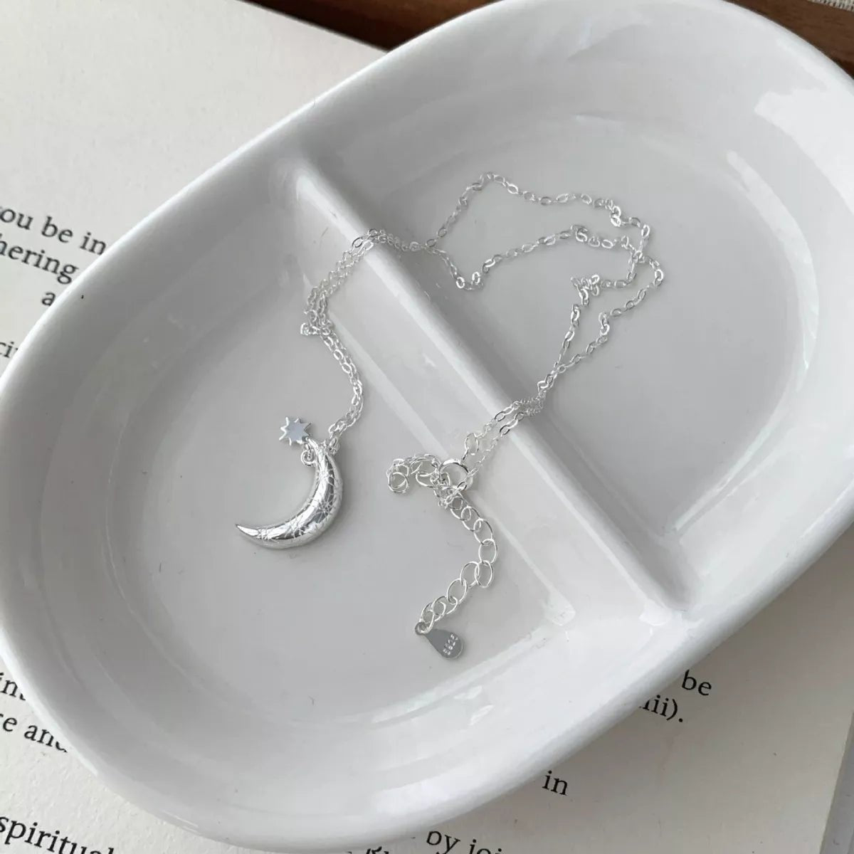 925 Sterling Silver Star Moon Necklace - PBNJ FASHIONS