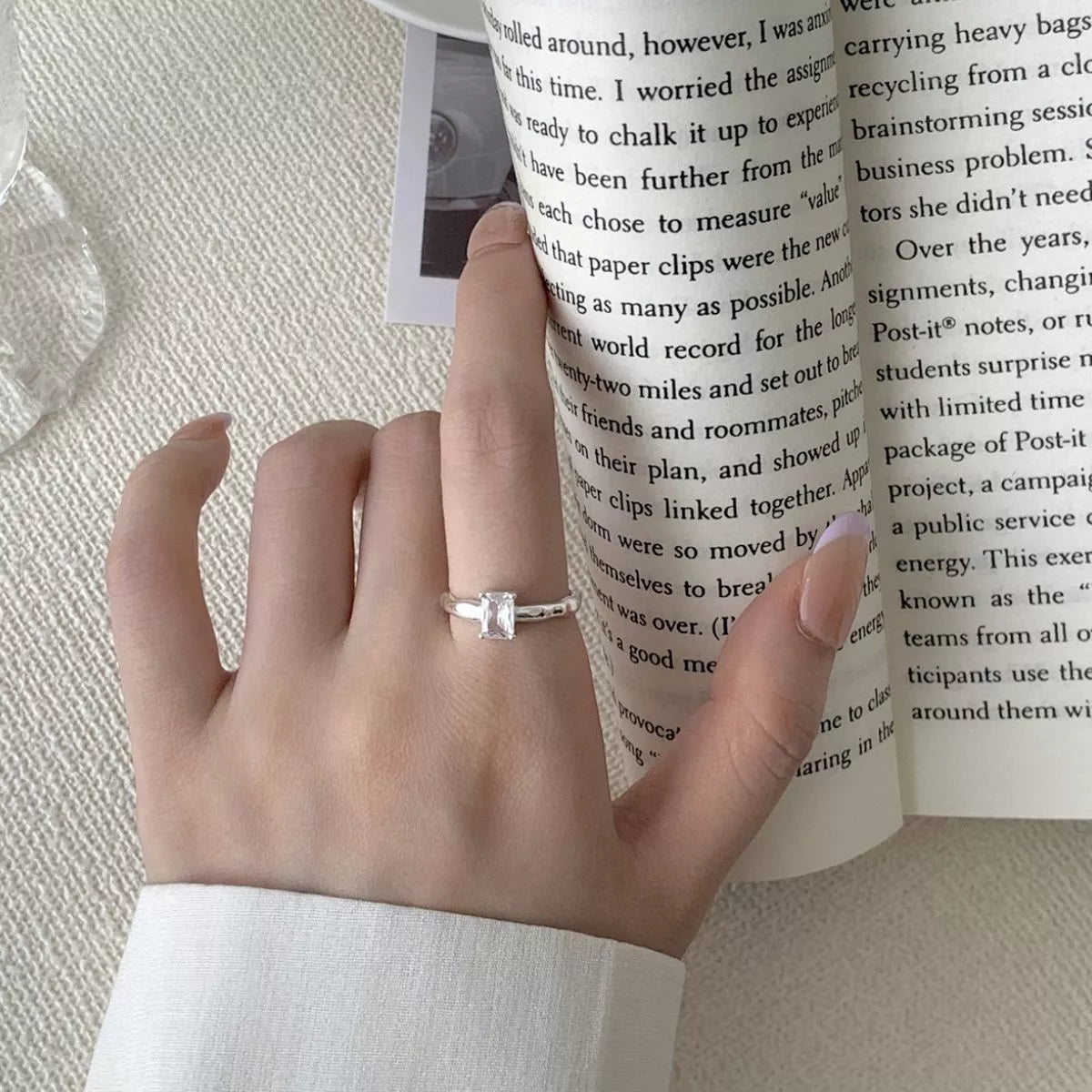 925 Sterling Silver Zircon Geometric Ring - PBNJ FASHIONS