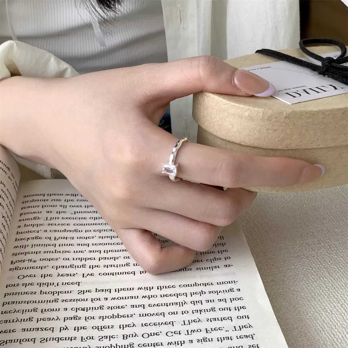925 Sterling Silver Zircon Geometric Ring - PBNJ FASHIONS