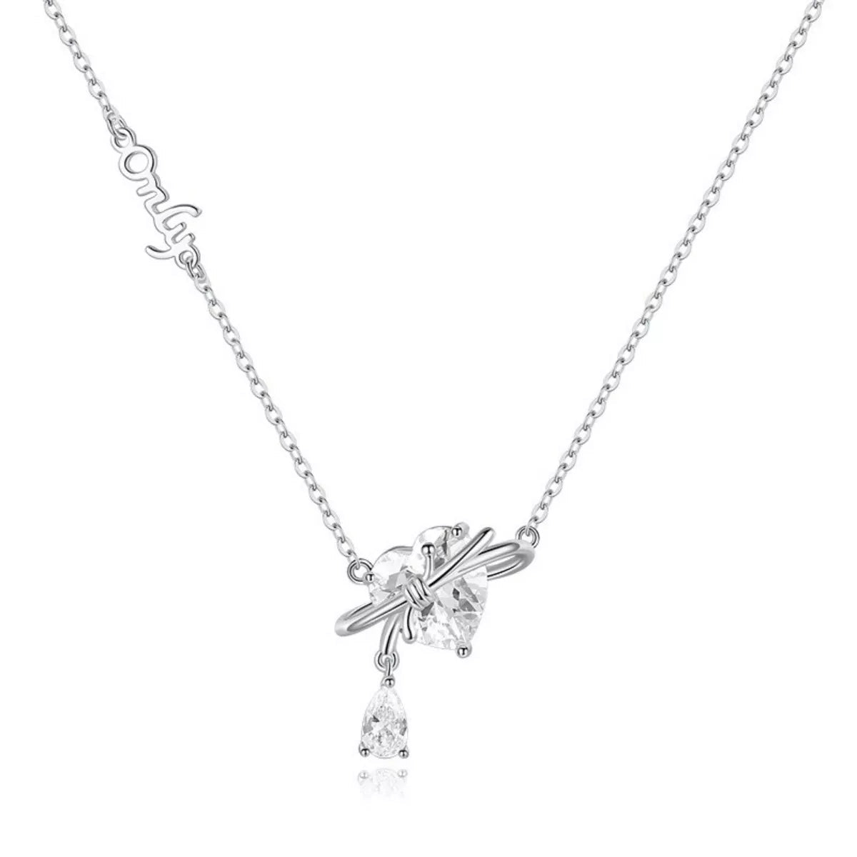 925 Sterling Silver Zircon Heart Necklace - PBNJ FASHIONS