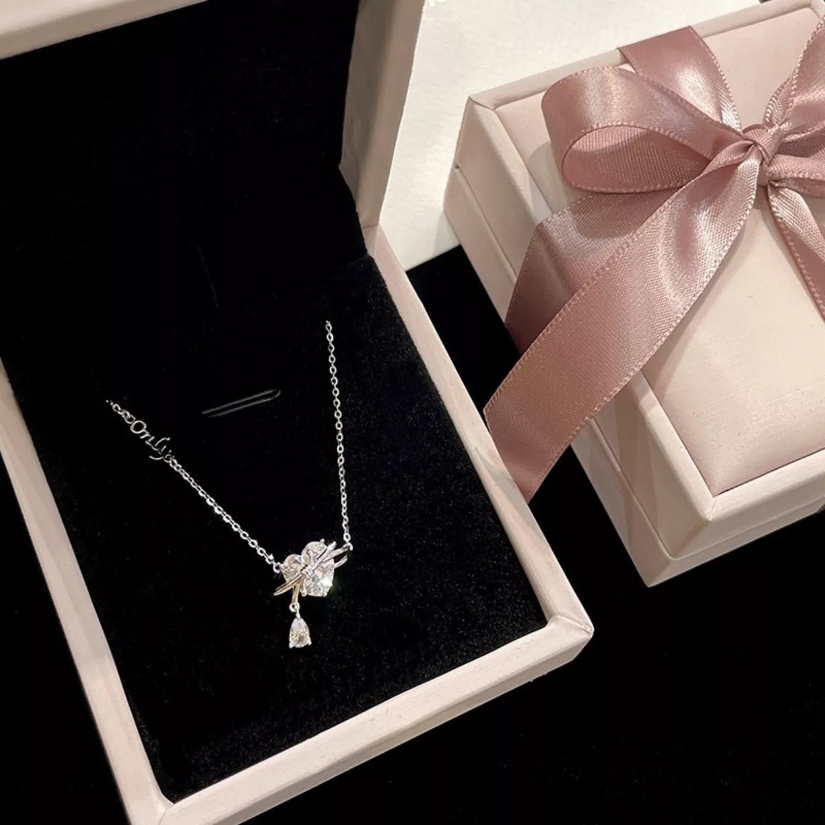 925 Sterling Silver Zircon Heart Necklace - PBNJ FASHIONS