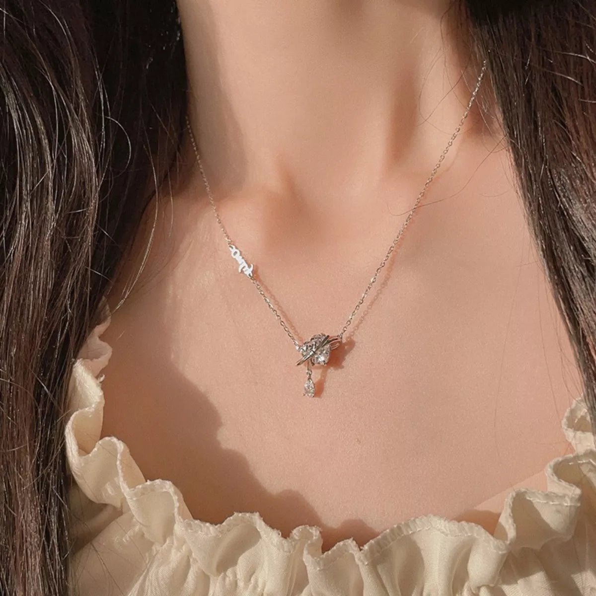925 Sterling Silver Zircon Heart Necklace - PBNJ FASHIONS