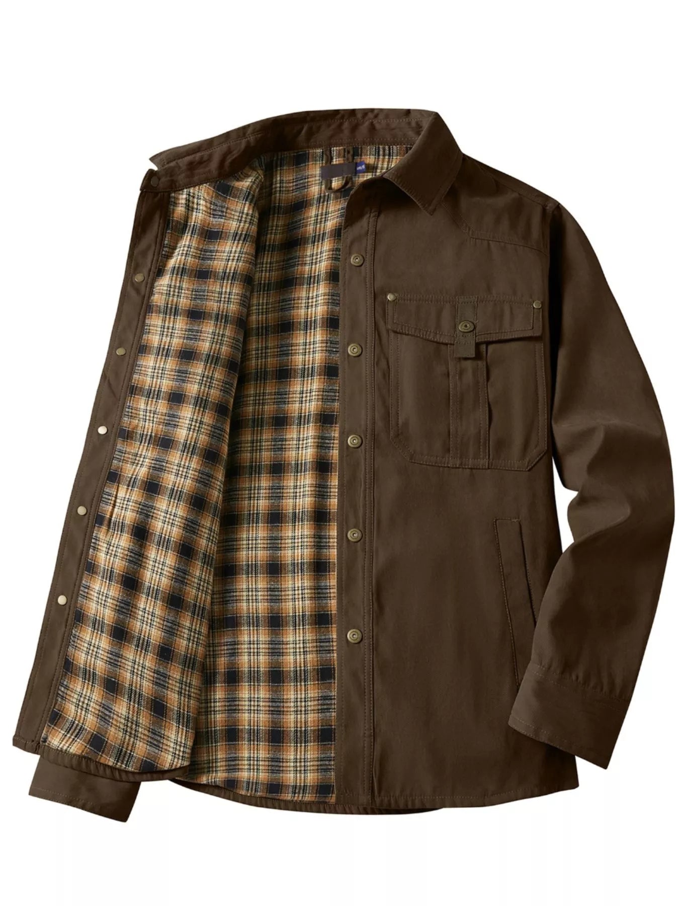 Men's Snap Down Long Sleeve Jacket - PBNJ FASHIONS