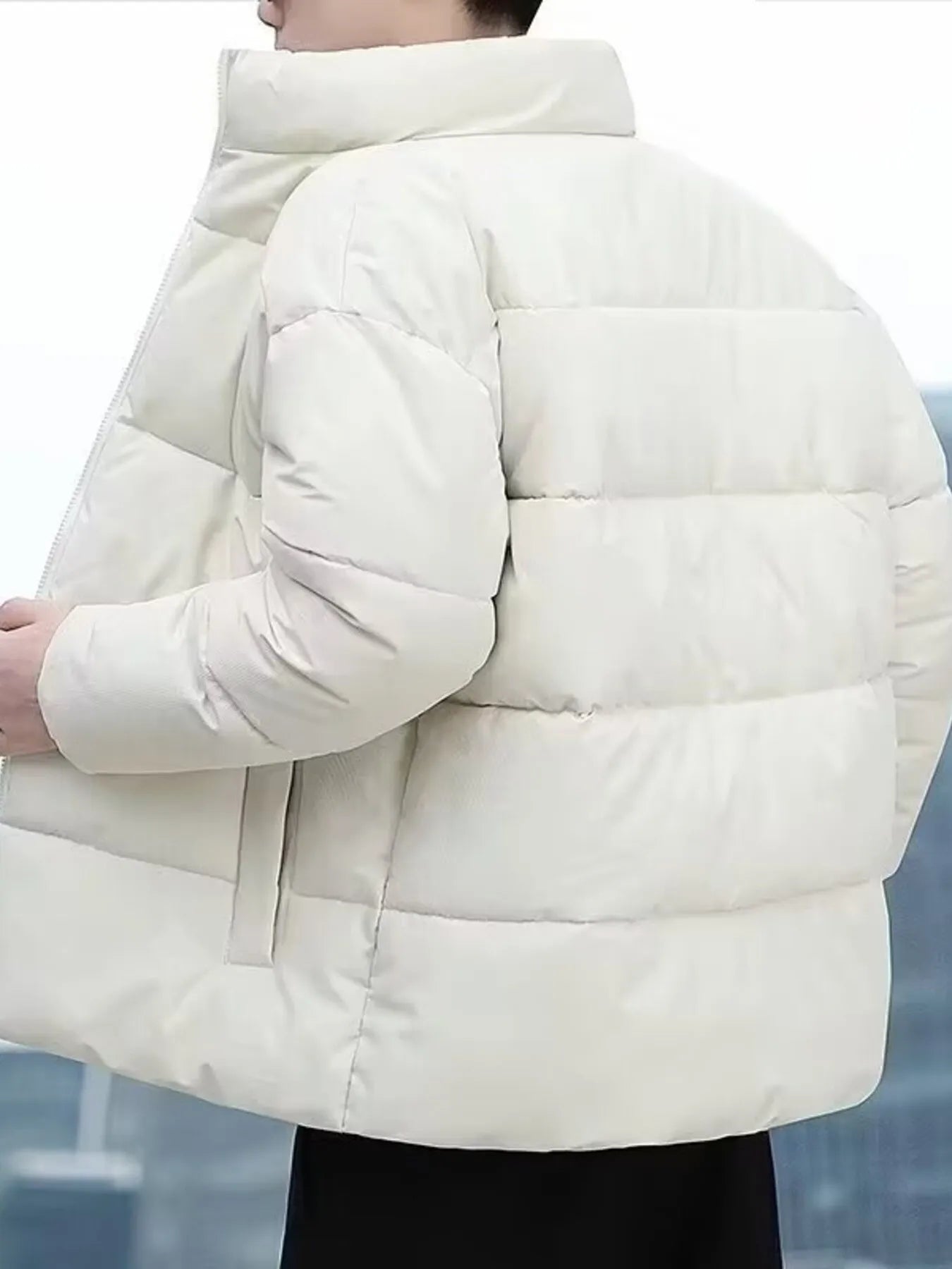Men's Plus Size Quilted Zip Up Winter Coat - PBNJ FASHIONS