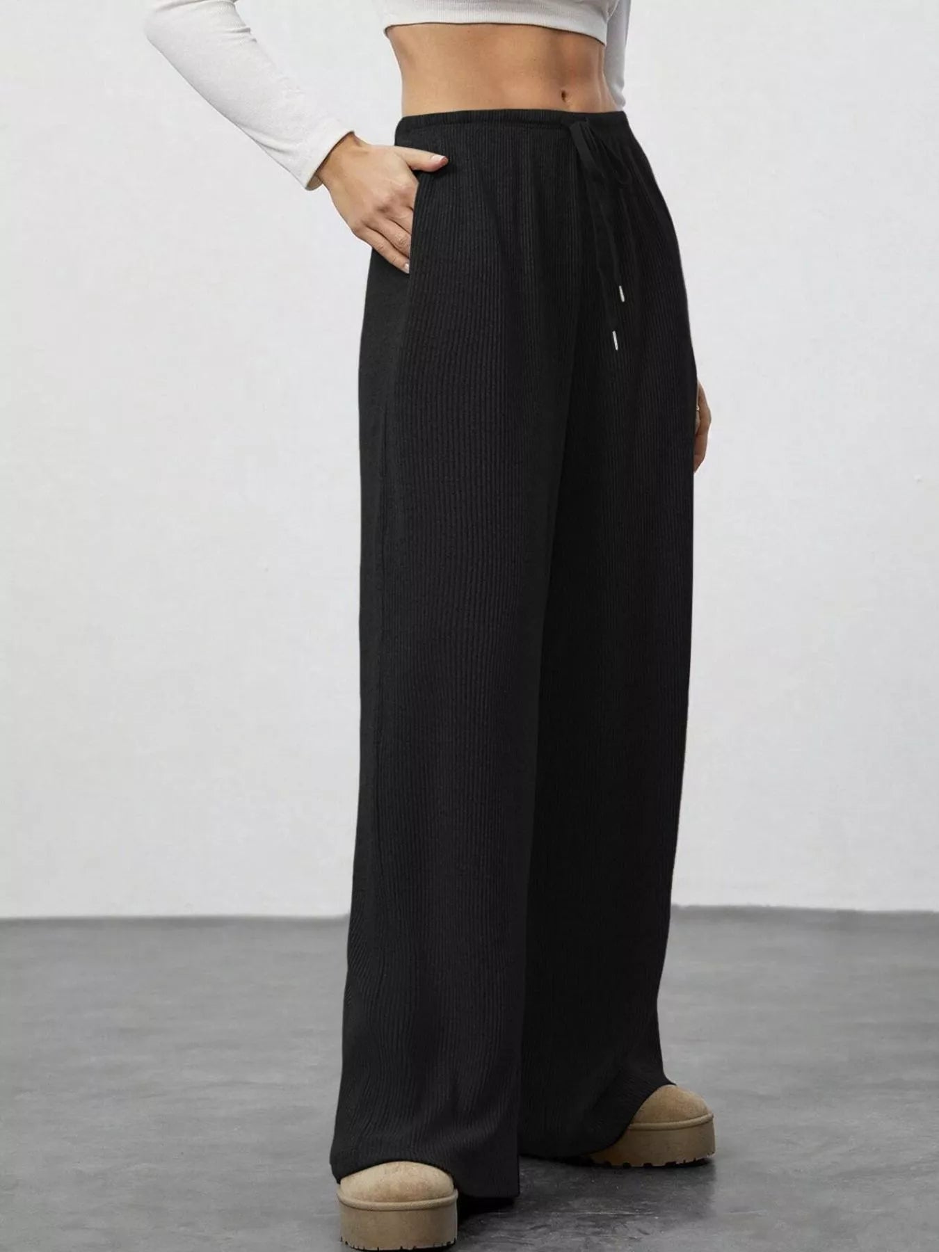 Relaxed Fit Drawstring Pants - PBNJ FASHIONS