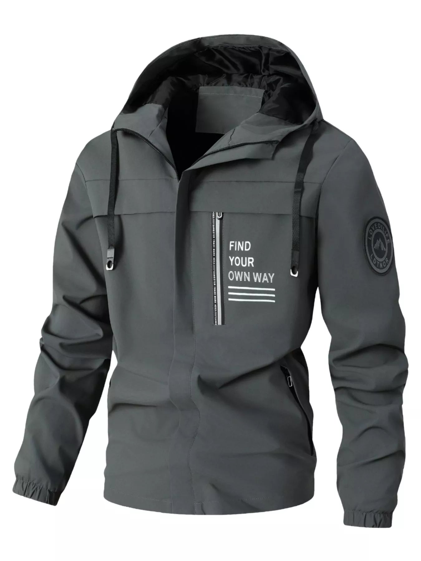 Men's Plus Size Hooded Outdoor Windproof Jacket - PBNJ FASHIONS