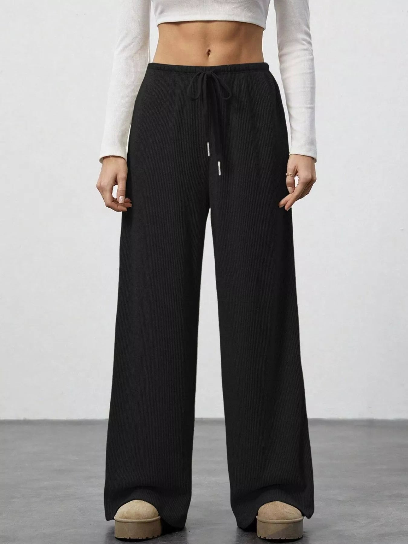 Relaxed Fit Drawstring Pants - PBNJ FASHIONS