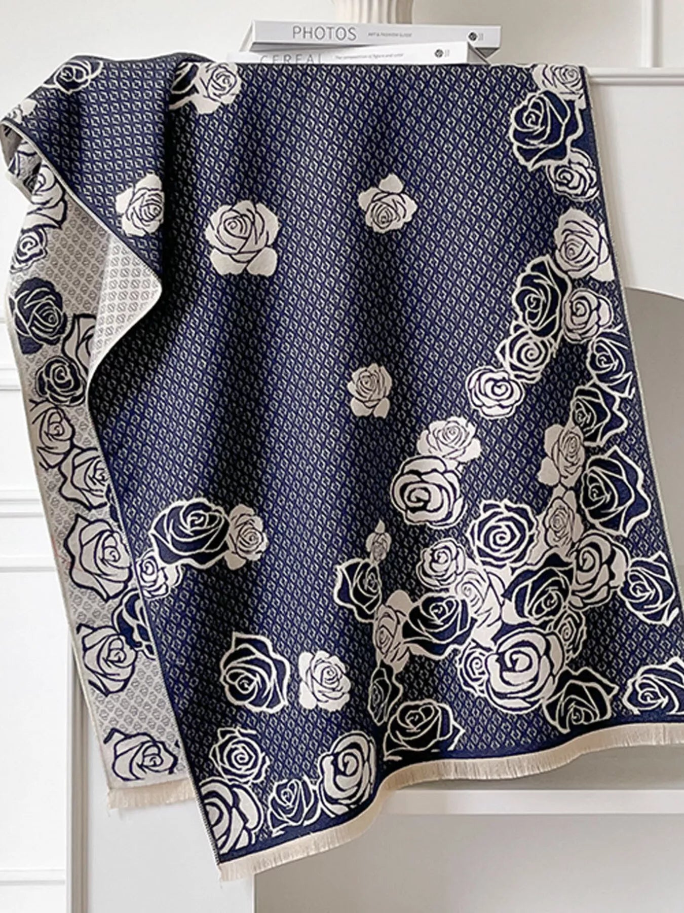 Rose Pattern Warm Scarf - PBNJ FASHIONS