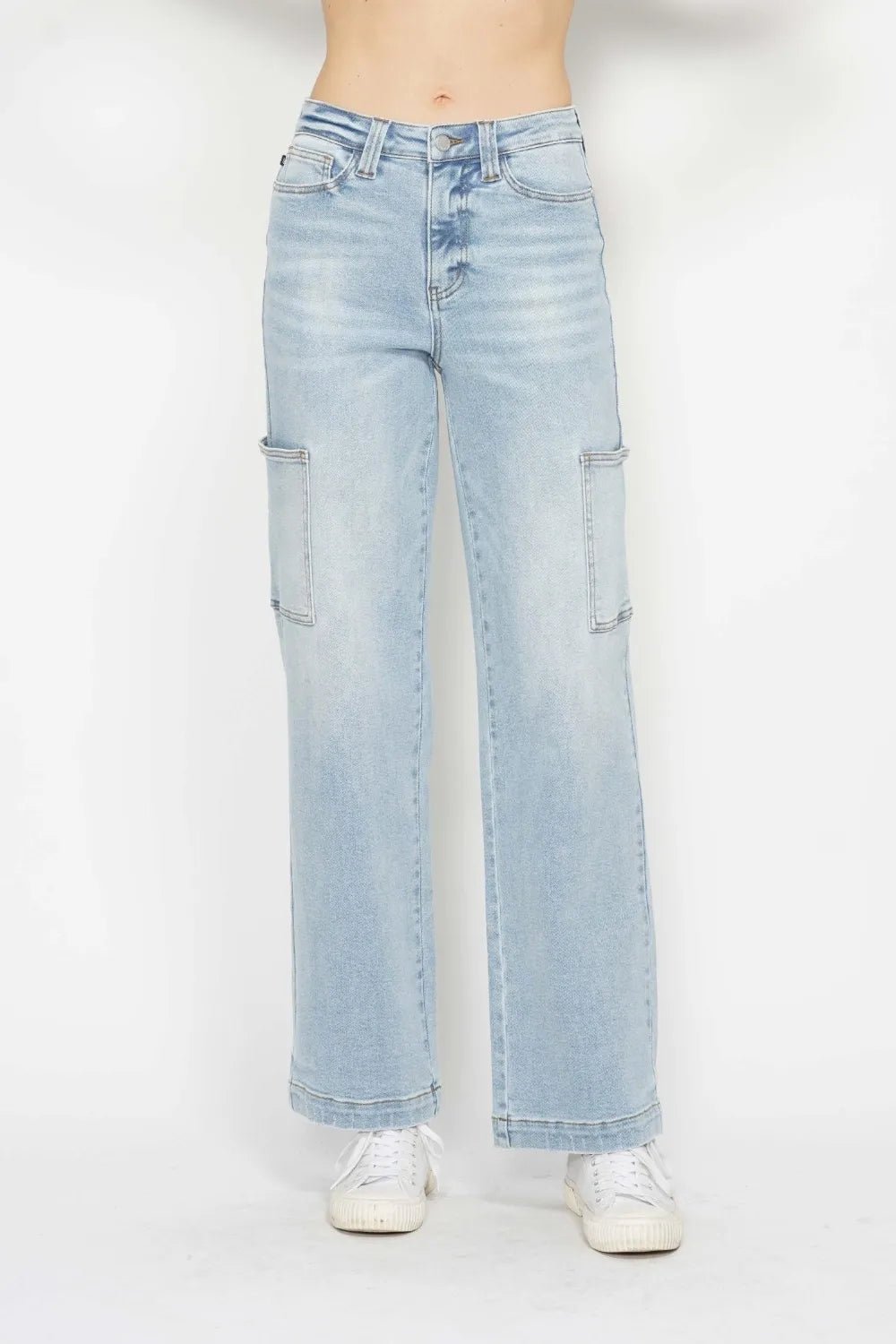 Judy Blue Full Size High Waist Straight Cargo Jeans - PBNJ FASHIONS