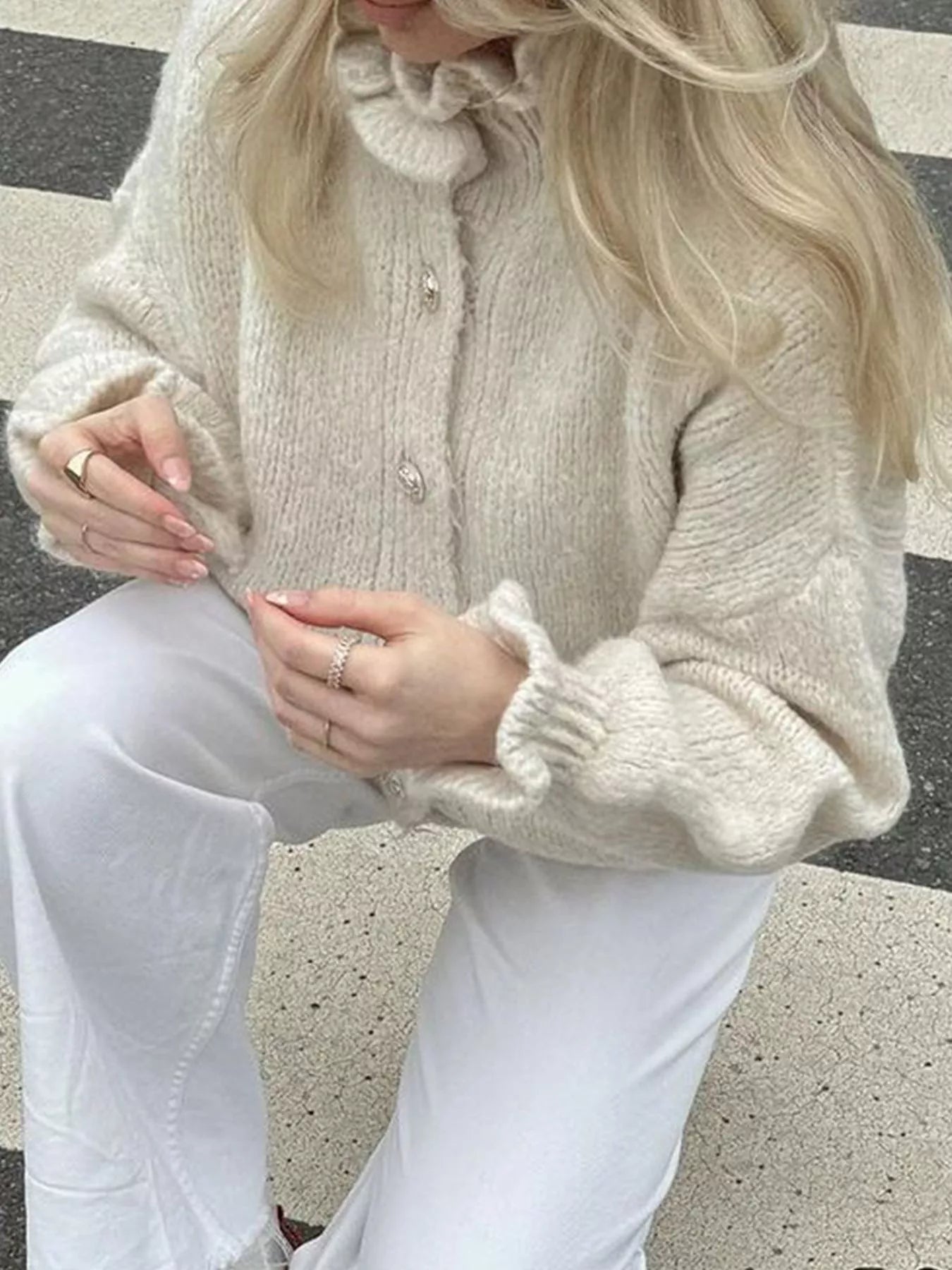Button - Down Long Sleeve Cardigan - PBNJ FASHIONS