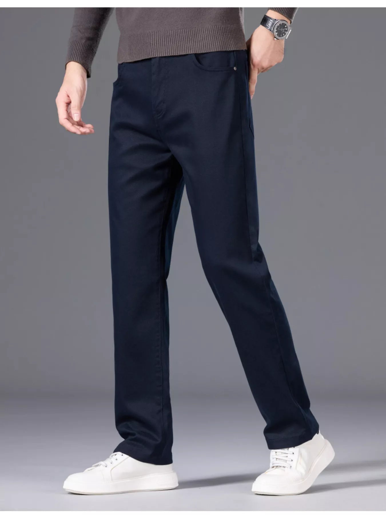 Men's Classic Straight - Leg Comfort Pants - PBNJ FASHIONS