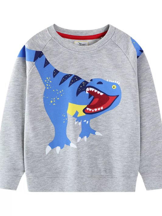 Children's Dinosaur Crew Neck Sweatshirt - PBNJ FASHIONS