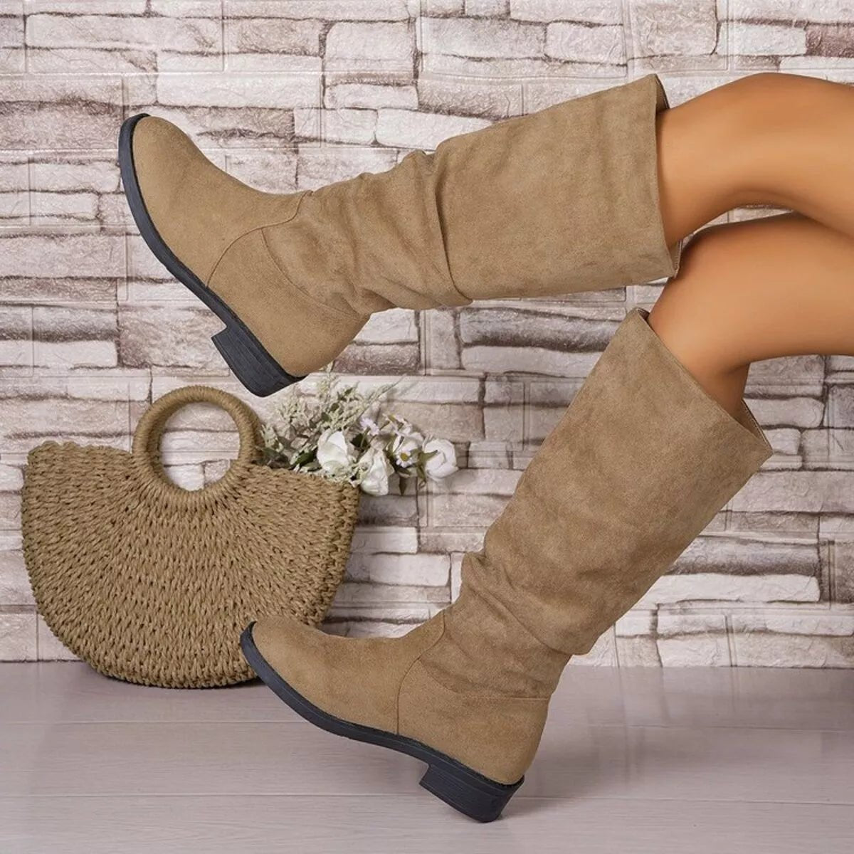 Round Toe Block Heels Boots - PBNJ FASHIONS
