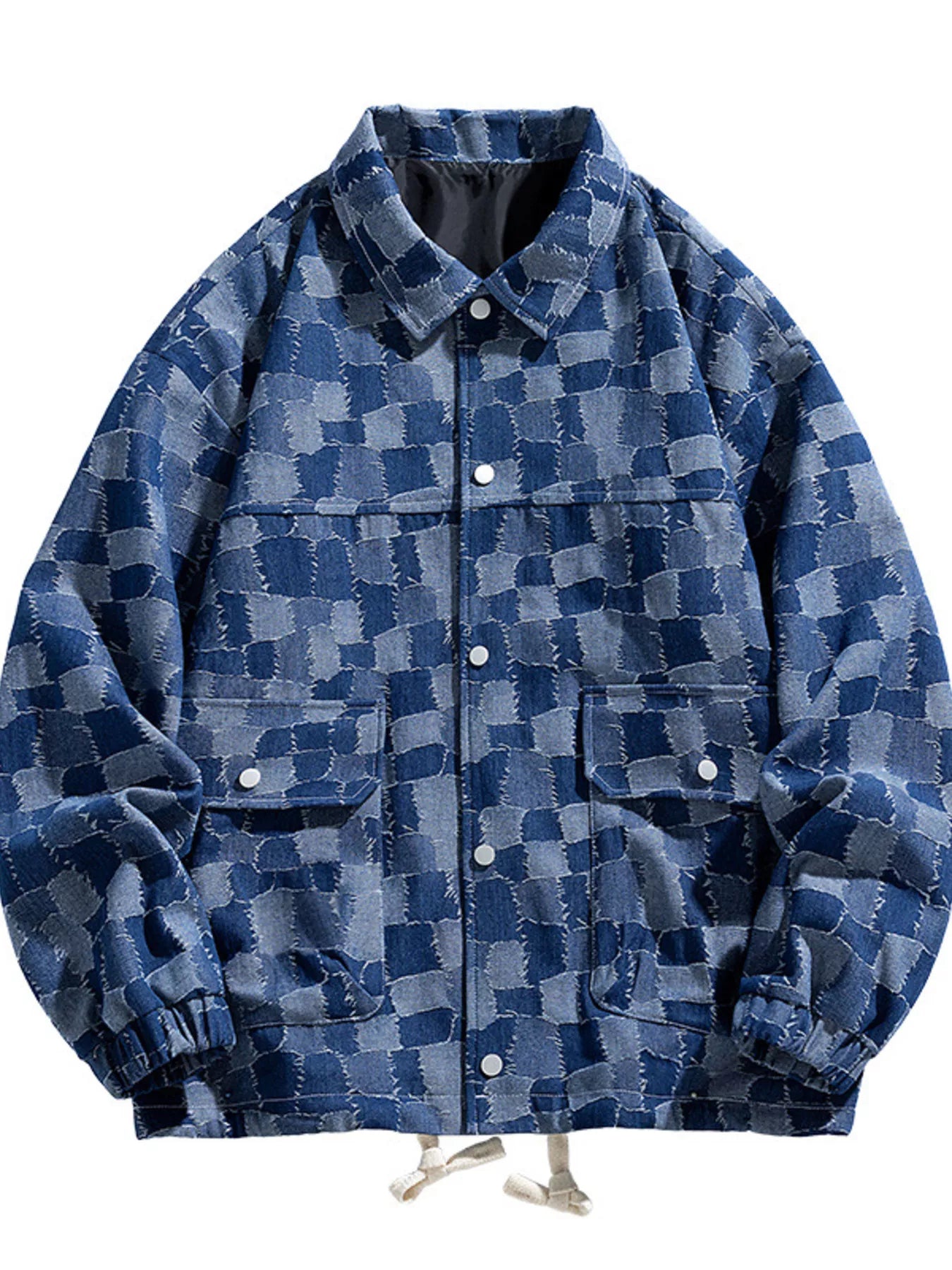Men's Full Size Snap Down Denim Jacket Plus Size - PBNJ FASHIONS