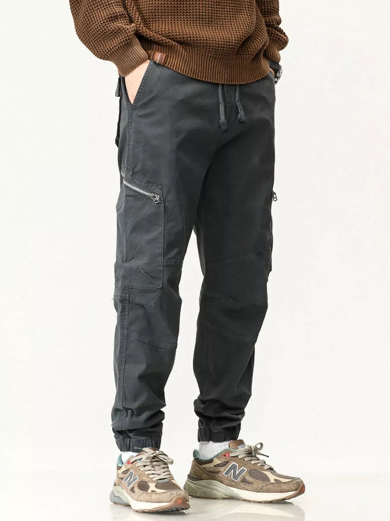 Men's Full Size Casual Cargo Pants with Zipper Pocket Plus Size - PBNJ FASHIONS