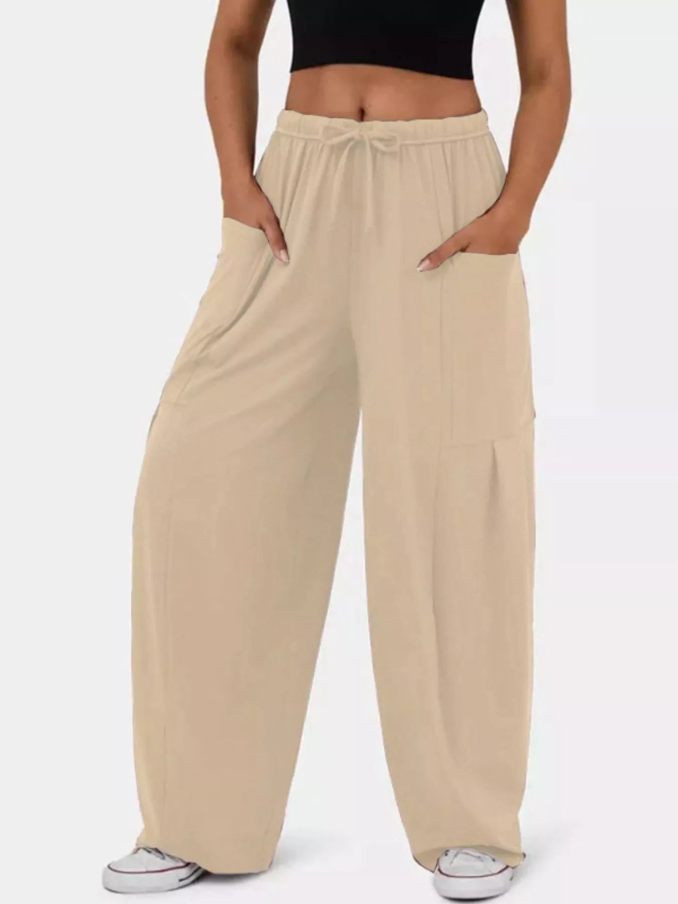 Relaxed Fit Drawstring Pants - PBNJ FASHIONS