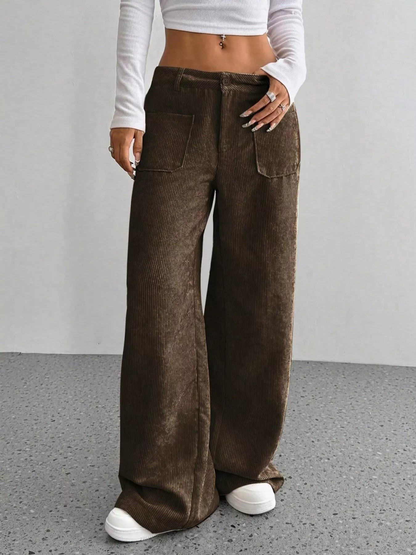 Corduroy Wide Leg Pants - PBNJ FASHIONS