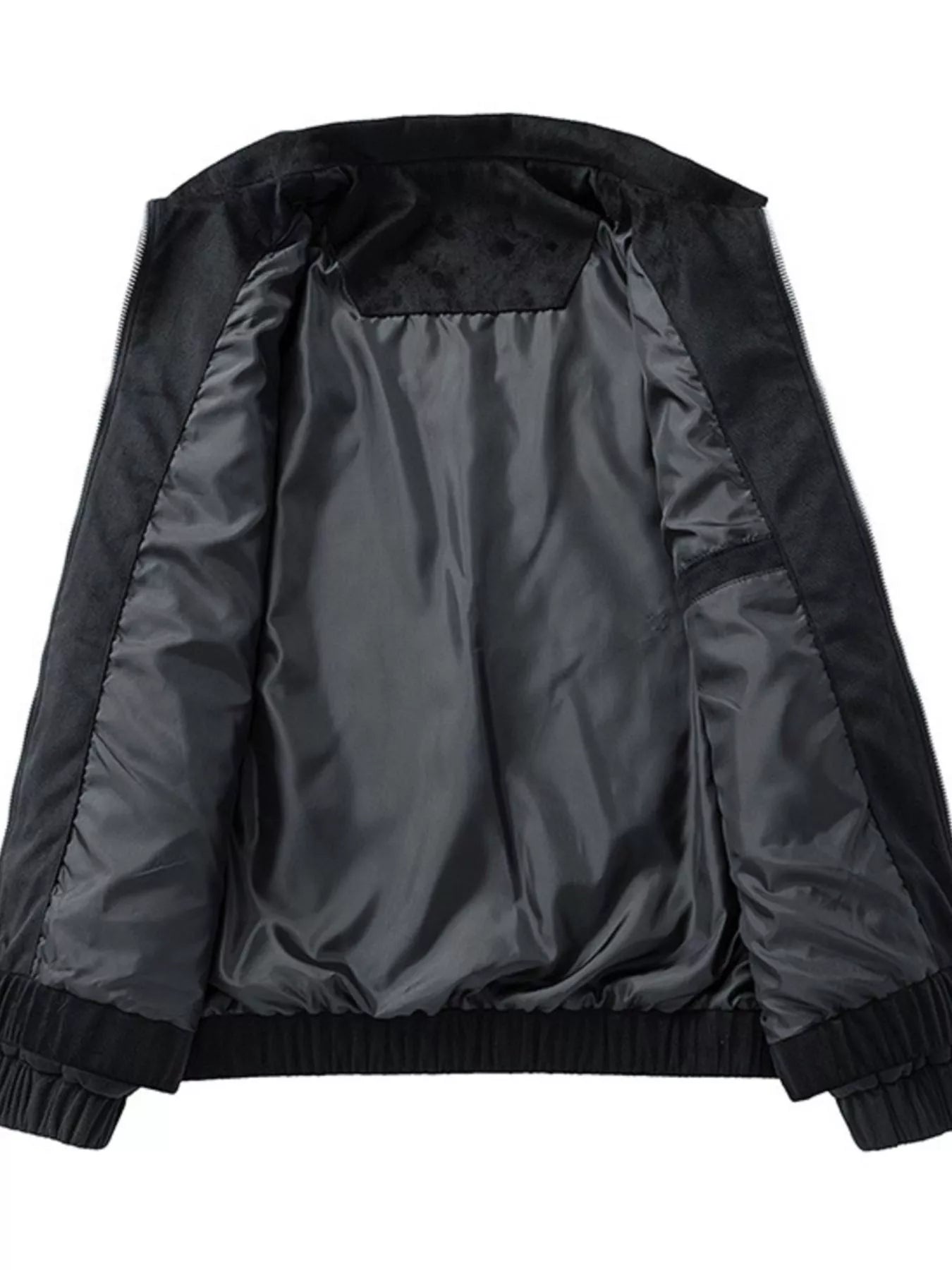 Men's Plus Size Casual Solid Color Zip - Up Jacket - PBNJ FASHIONS
