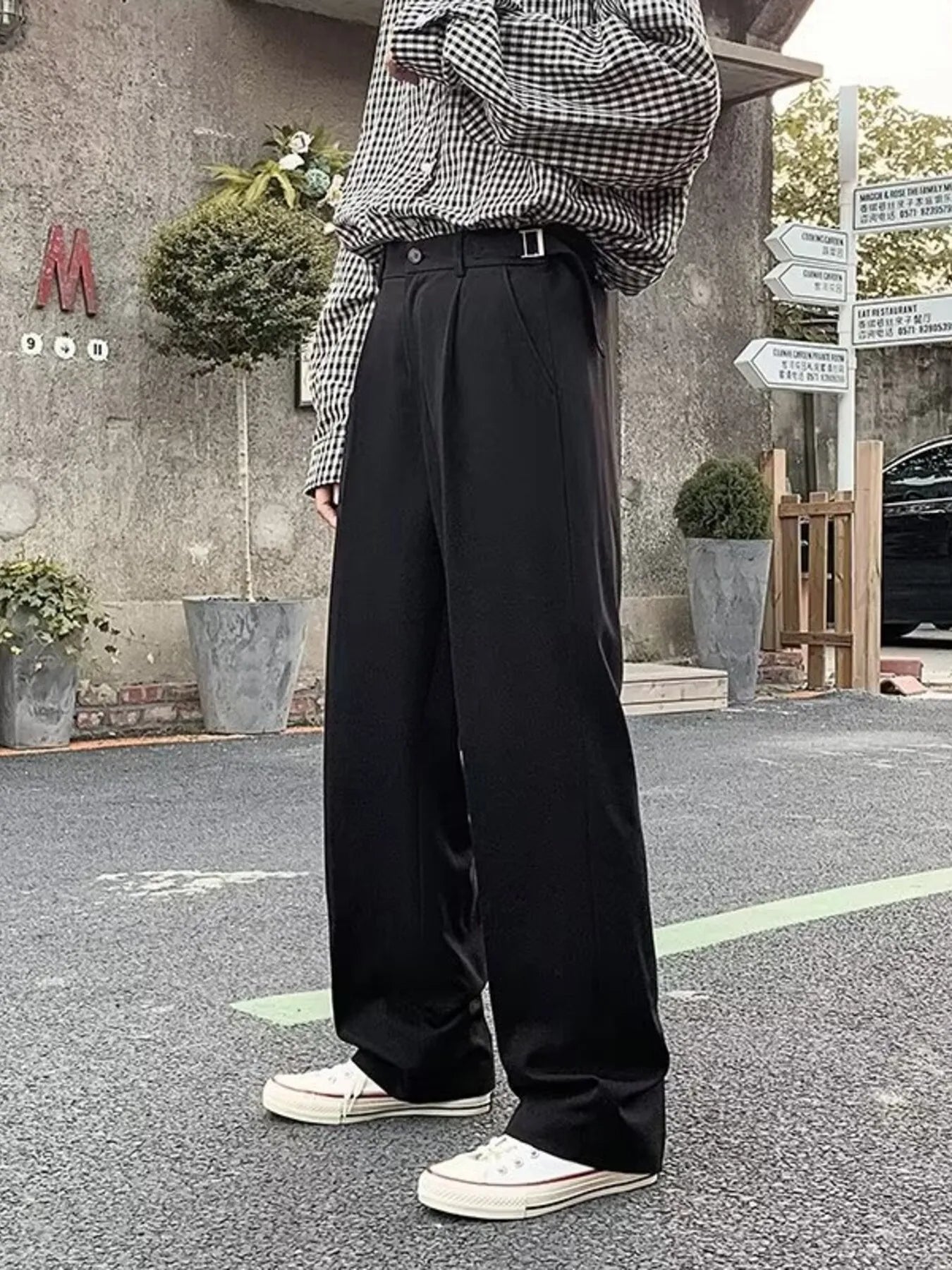 Men's Full Size Pleated Wide Leg Pants Plus Size - PBNJ FASHIONS