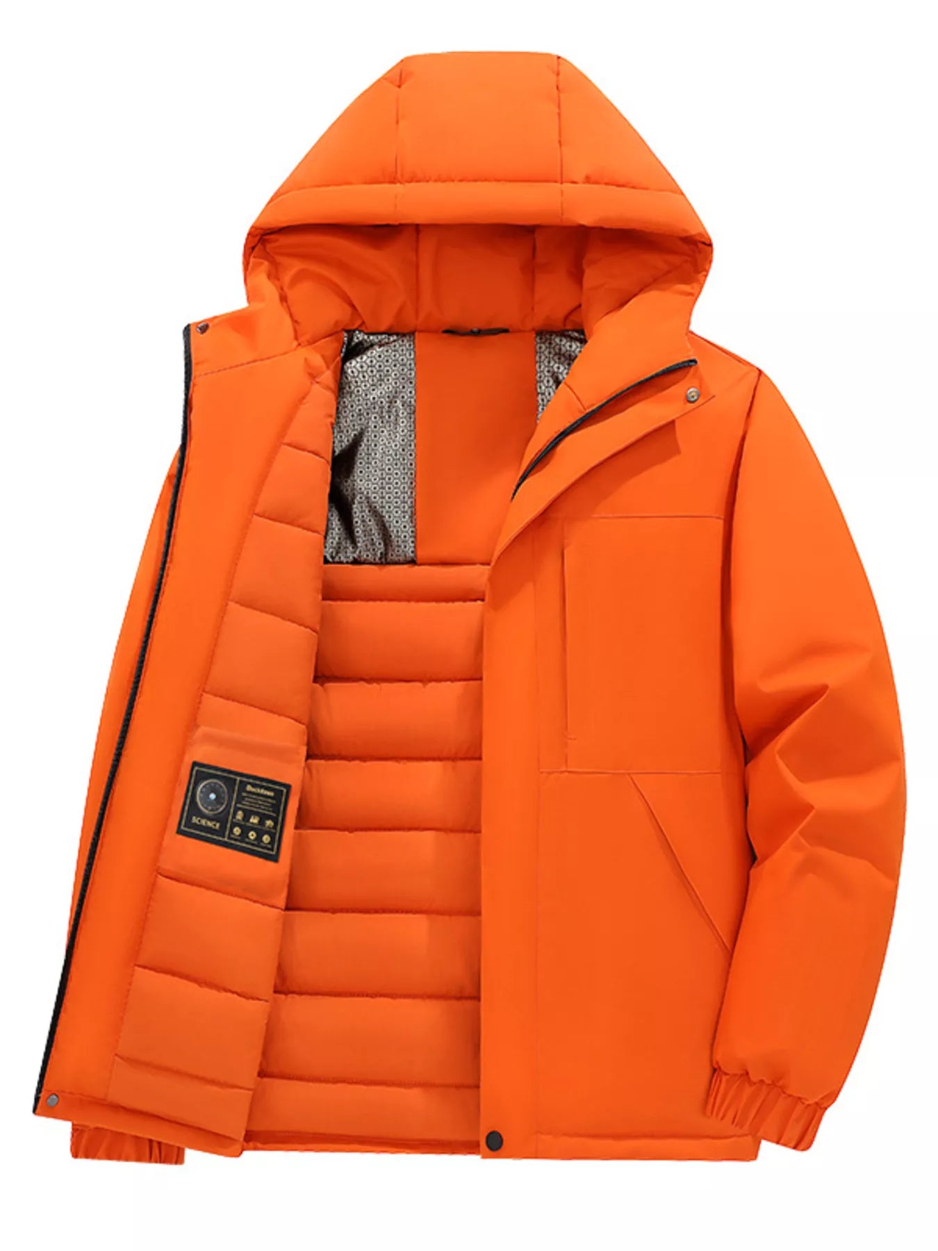 Men's Full Size Zip Up Hooded Winter Coat Plus Size - PBNJ FASHIONS