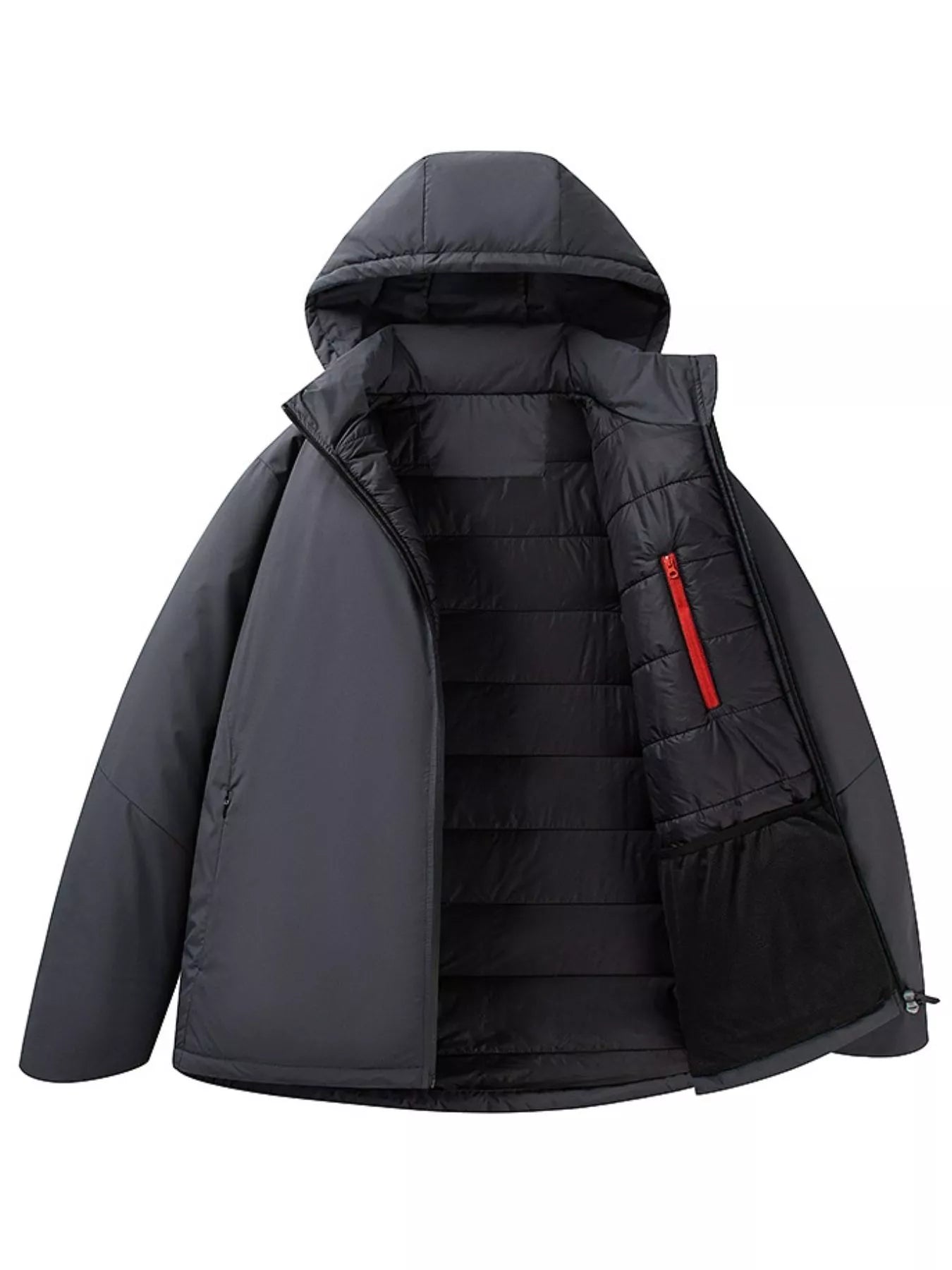 Men's Plus Size Zip Up Hooded Puffer Jacket - PBNJ FASHIONS