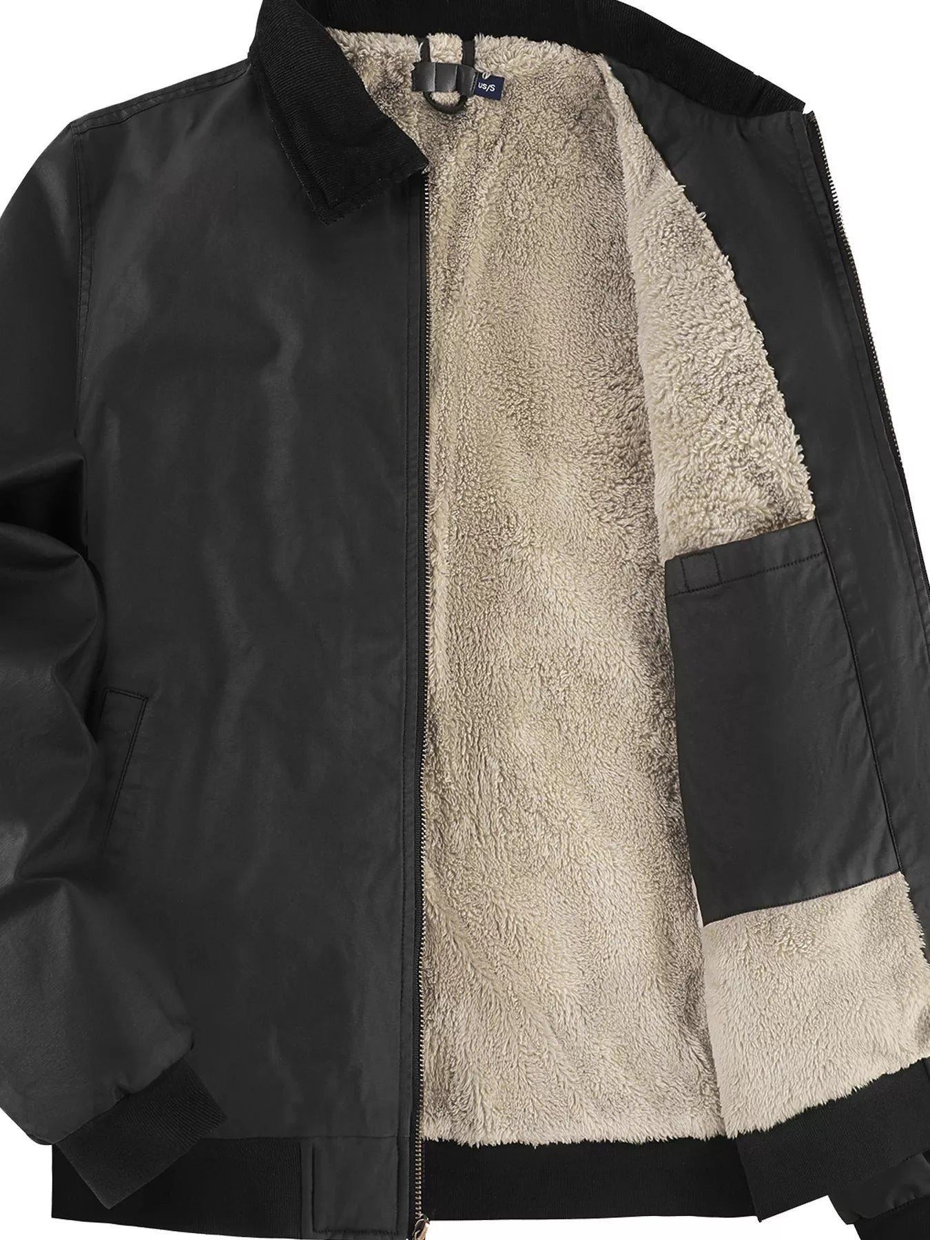 Men's Sherpa Lined Zip Up Jacket - PBNJ FASHIONS