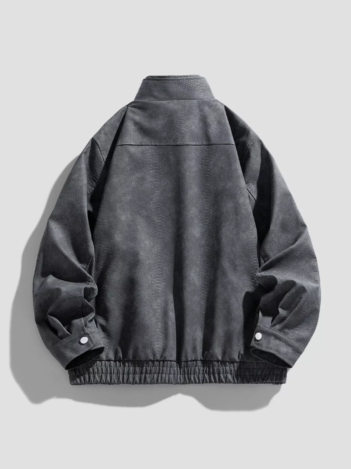 Me's Plus Size Zip Up Casual Jacket - PBNJ FASHIONS