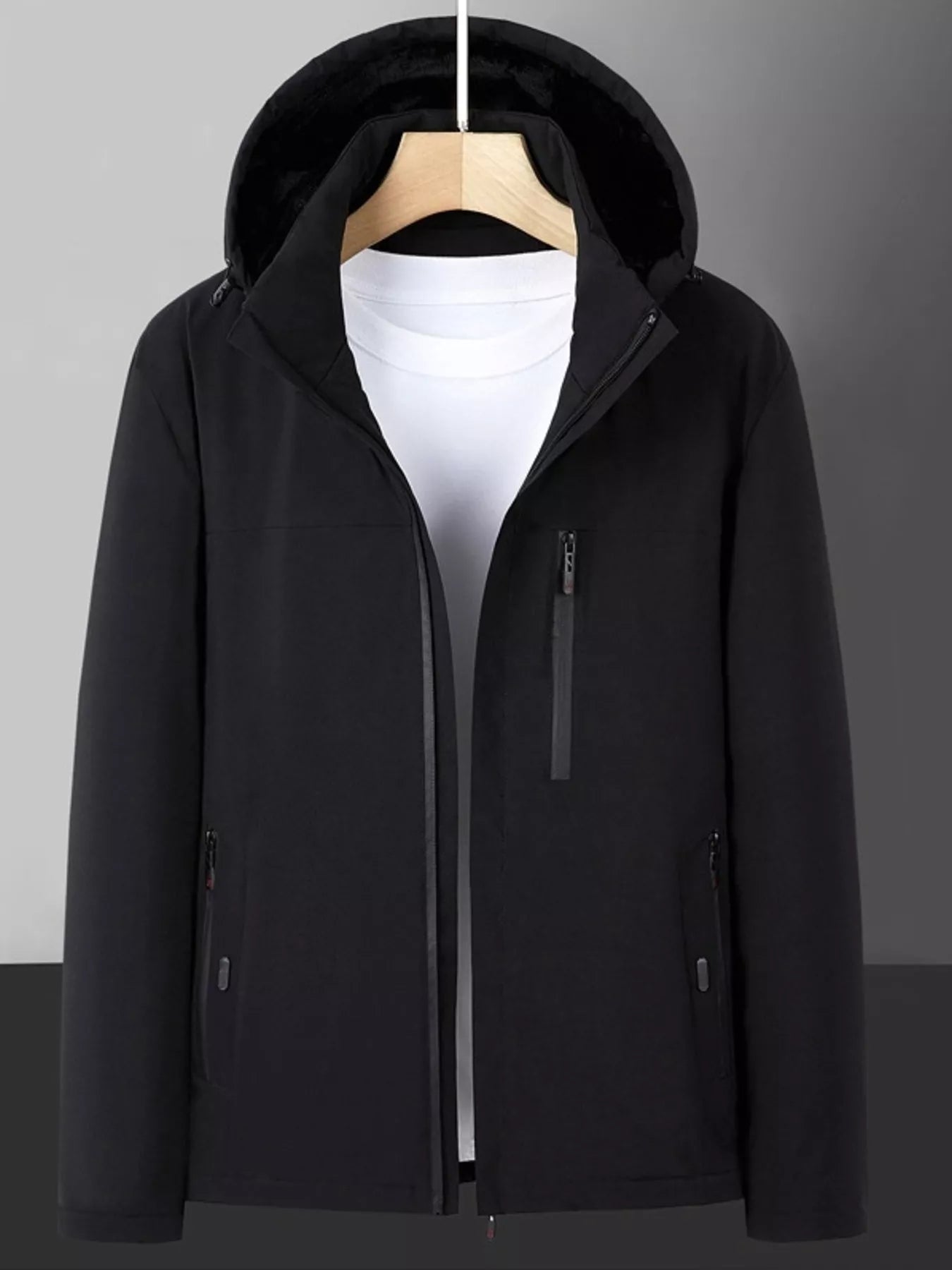 Men's Plus Size Warm Fleece Lined Hooded Winter Coat - PBNJ FASHIONS