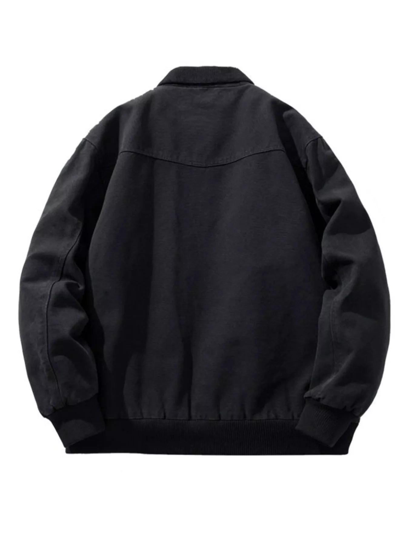 Men's Plus Size Corduroy Collar Zip - Up Jacket - PBNJ FASHIONS