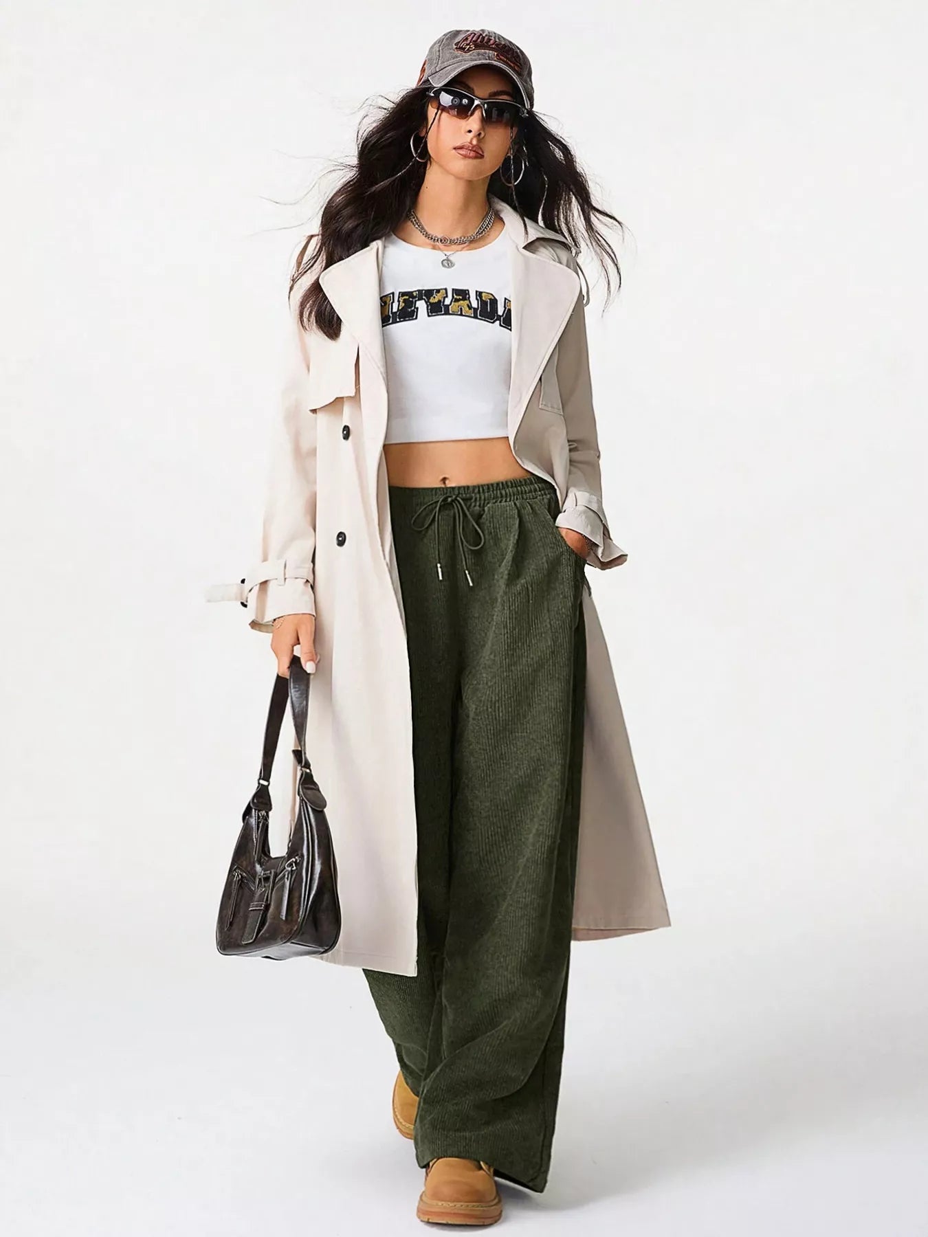 Casual Corduroy Wide Leg Pants - PBNJ FASHIONS