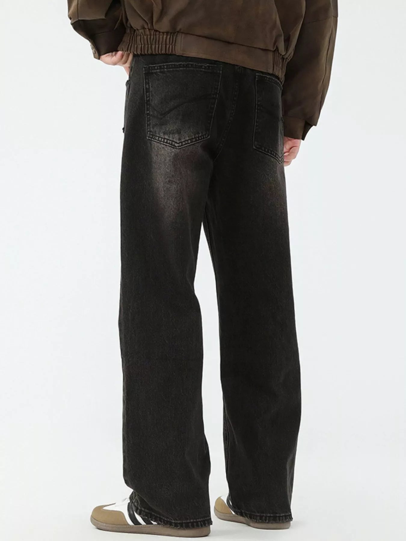 Men's Full Size Wash Wide Leg Jeans Plus Size - PBNJ FASHIONS
