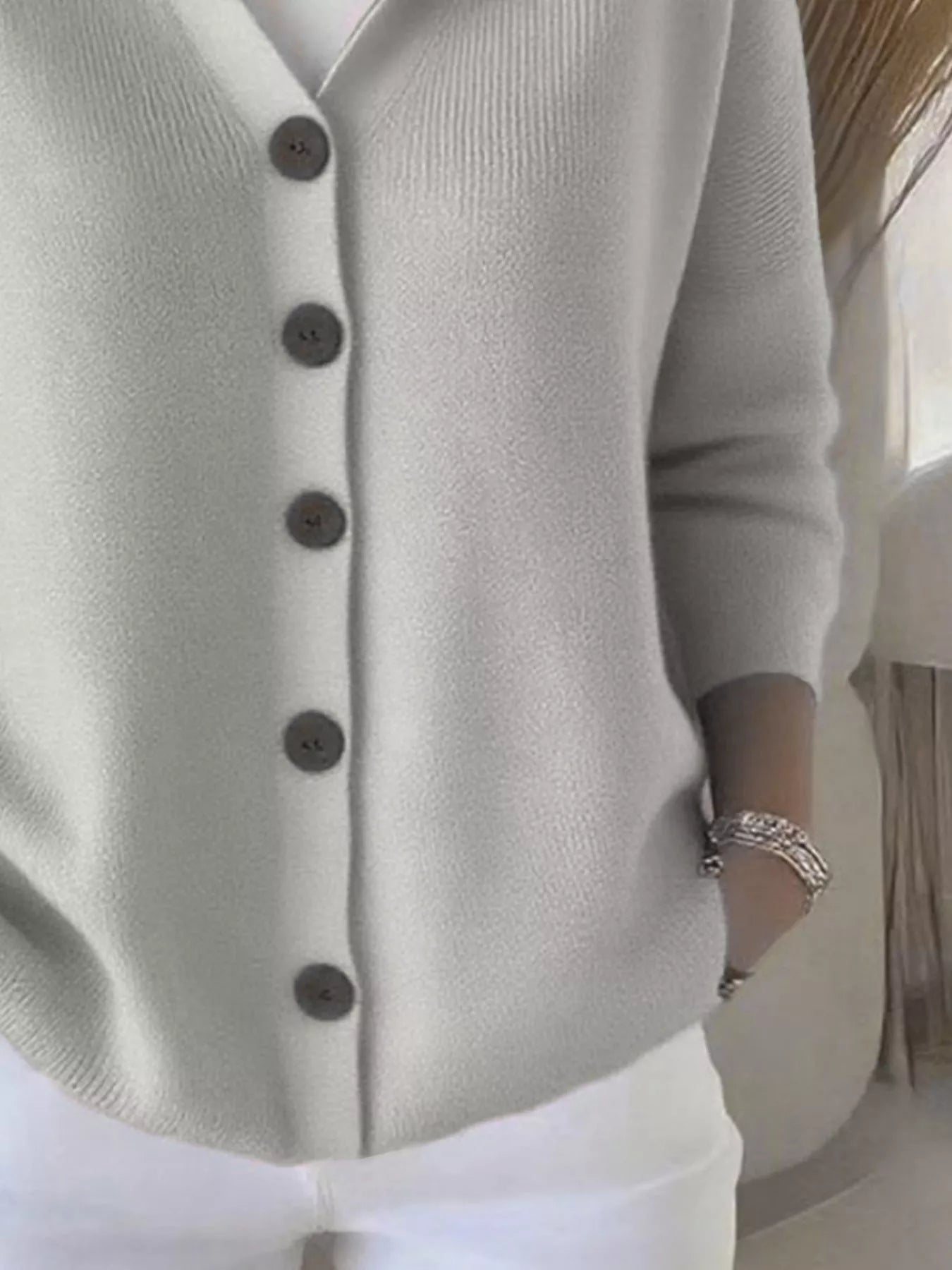 Full Size Hooded Button - Down Knit Cardigan Plus Size - PBNJ FASHIONS