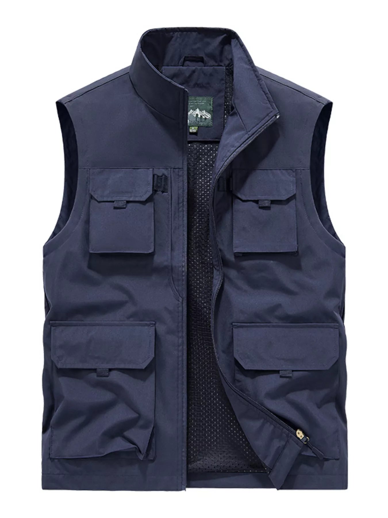 Men's Plus Size Multi - Pocket Zip Up Vest Coat - PBNJ FASHIONS