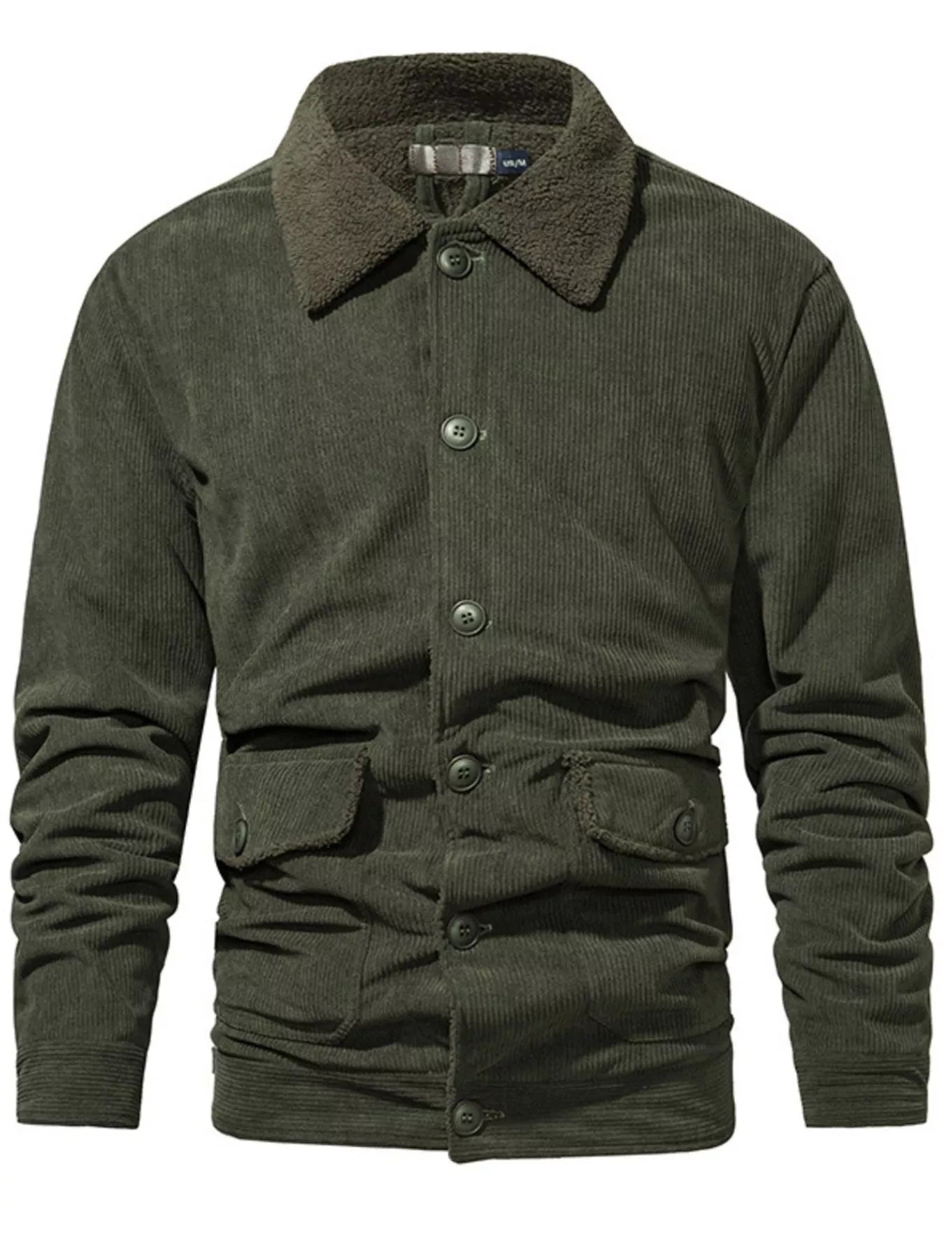 Men's Corduroy Sherpa Lined Button - Up Jacket - PBNJ FASHIONS